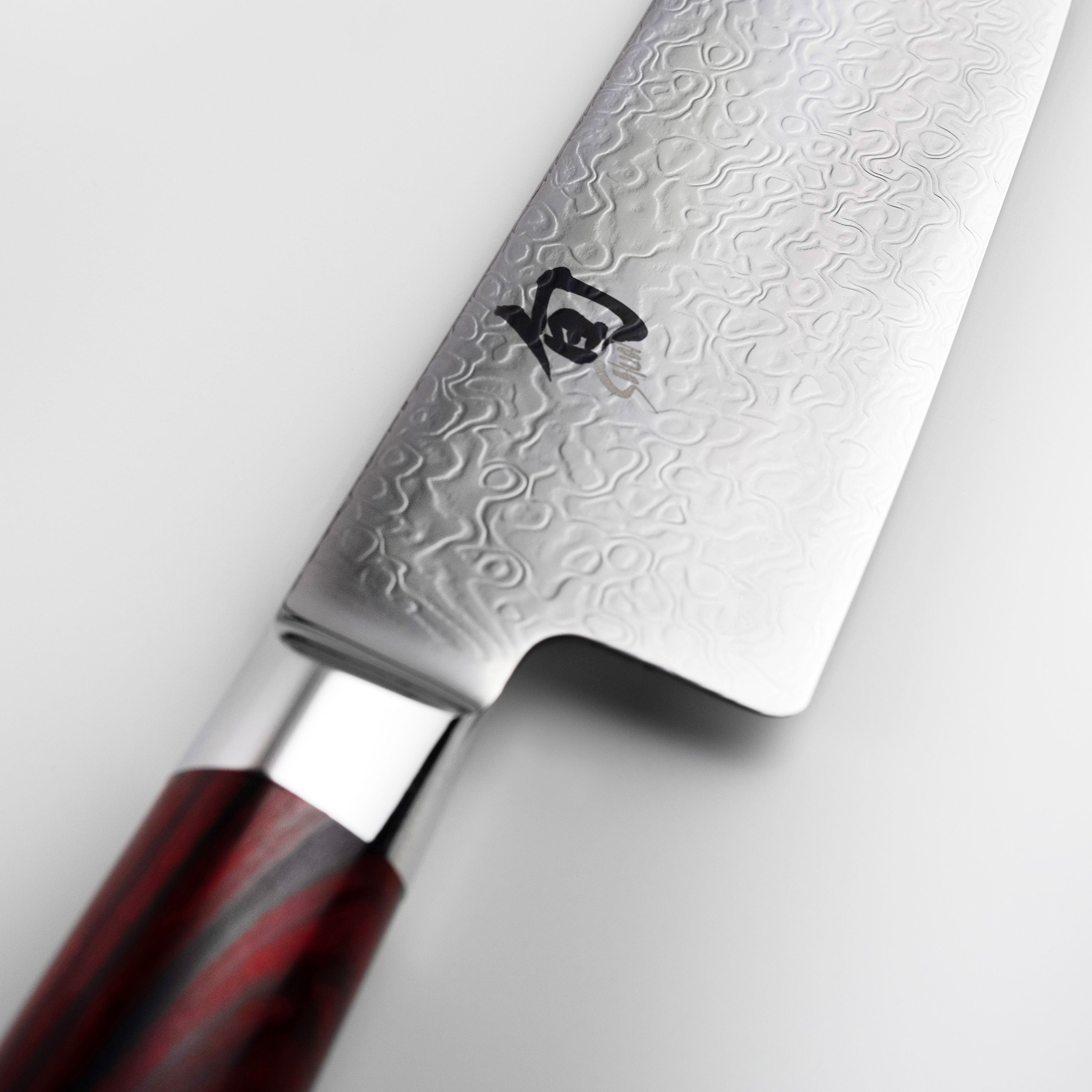 Shun Kohen Anniversary Knife Set with high-polished handles and intricate blade pattern