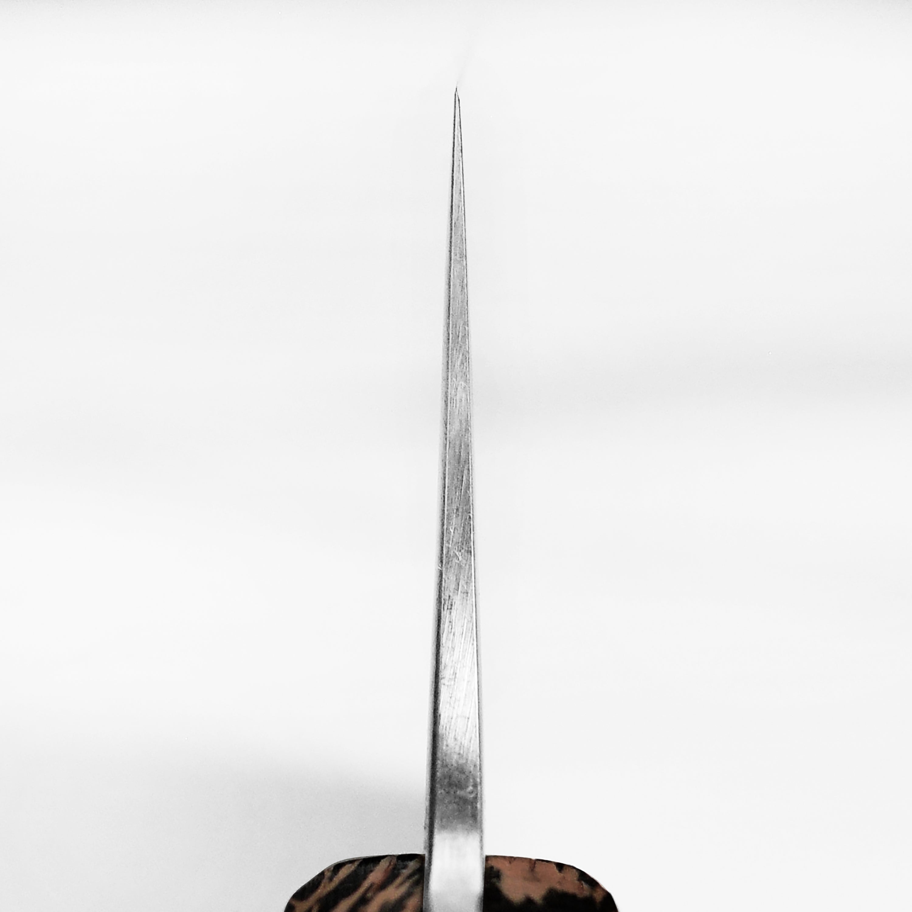 Shun Kanso 7-inch Japanese utility knife with heritage finish blade and dense wooden handle, ideal for home chefs