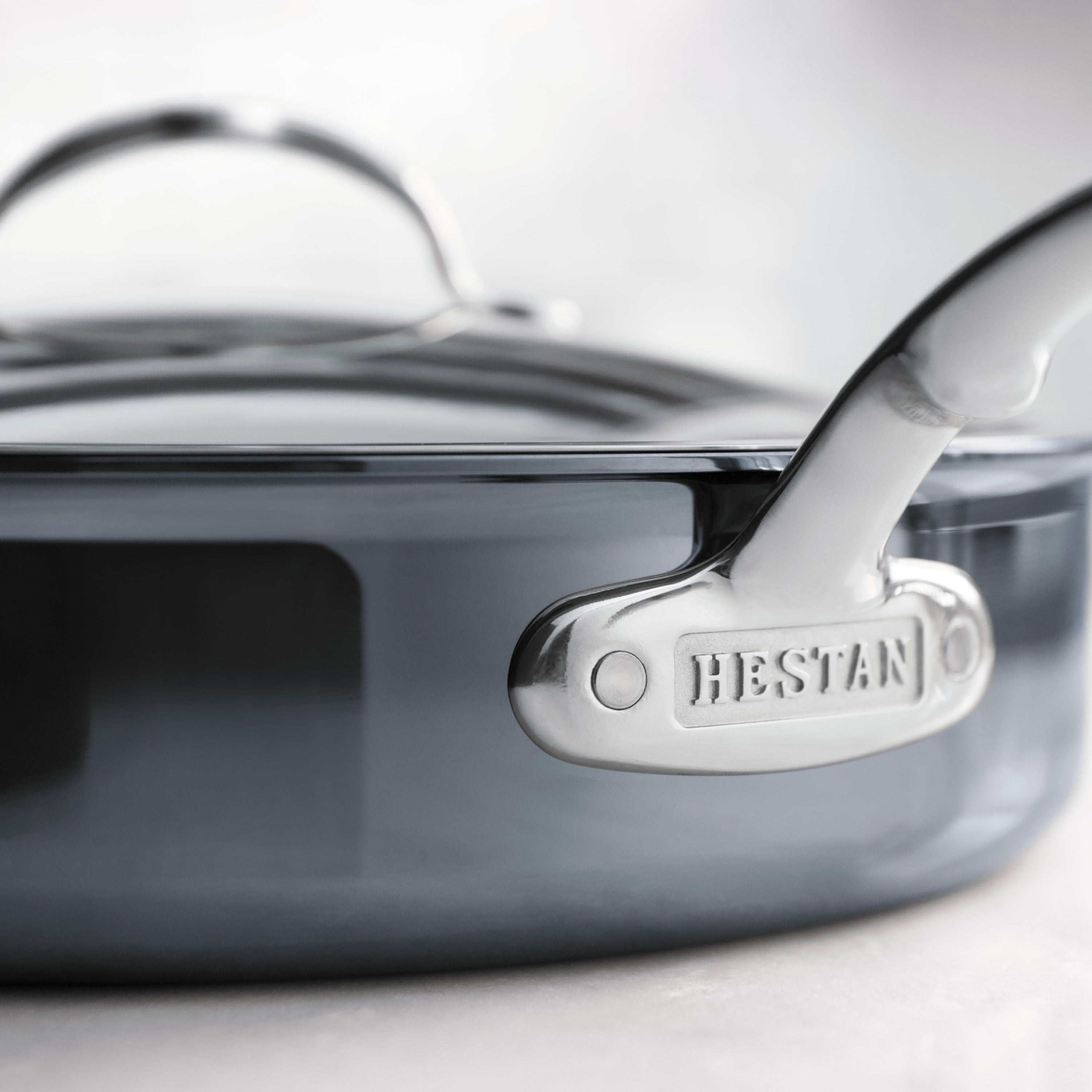 Interior view of the cookware highlighting even heat distribution and easy-to-clean surface