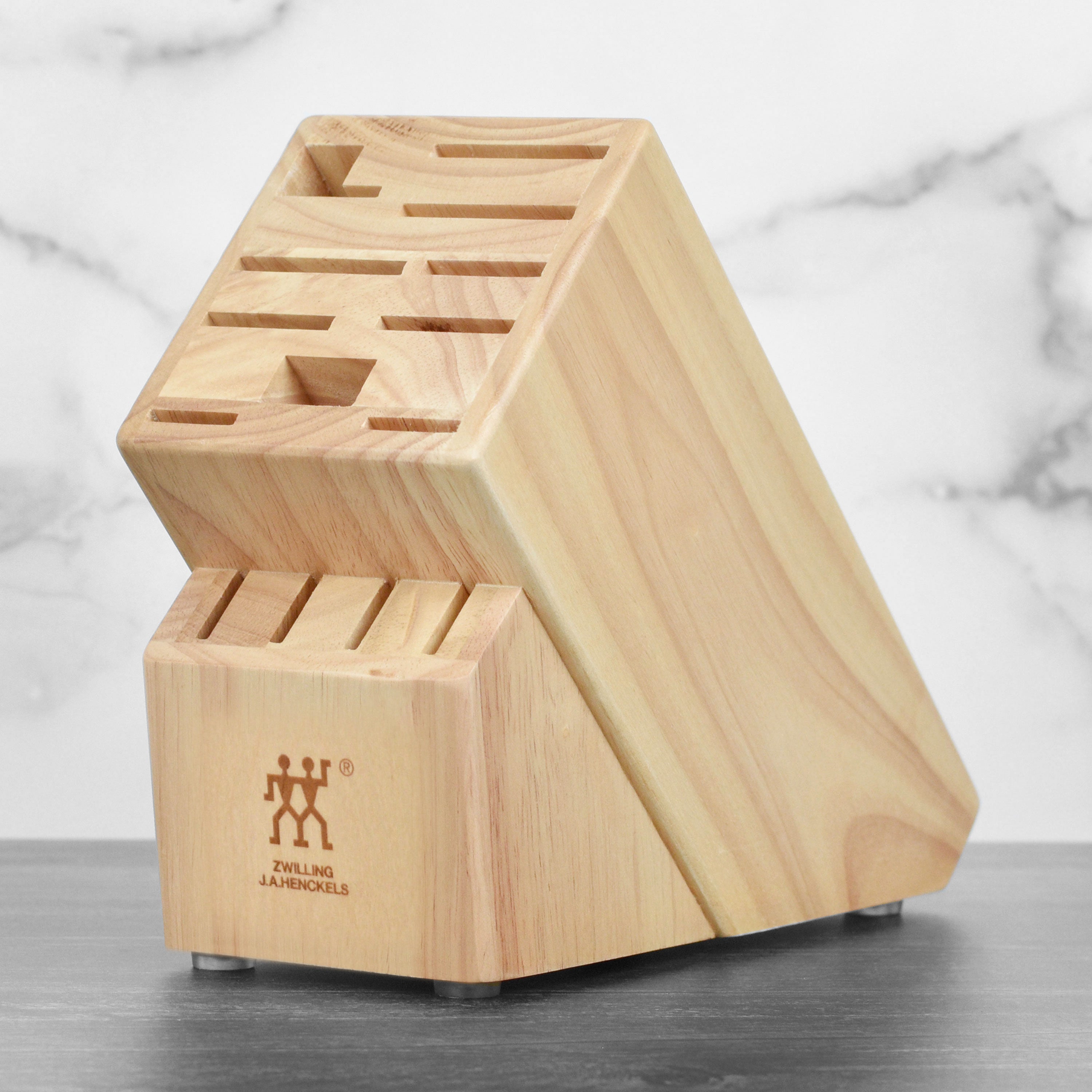 Zwilling Elite Knife Block Set from the front, showcasing the elegant design and high-quality knives.