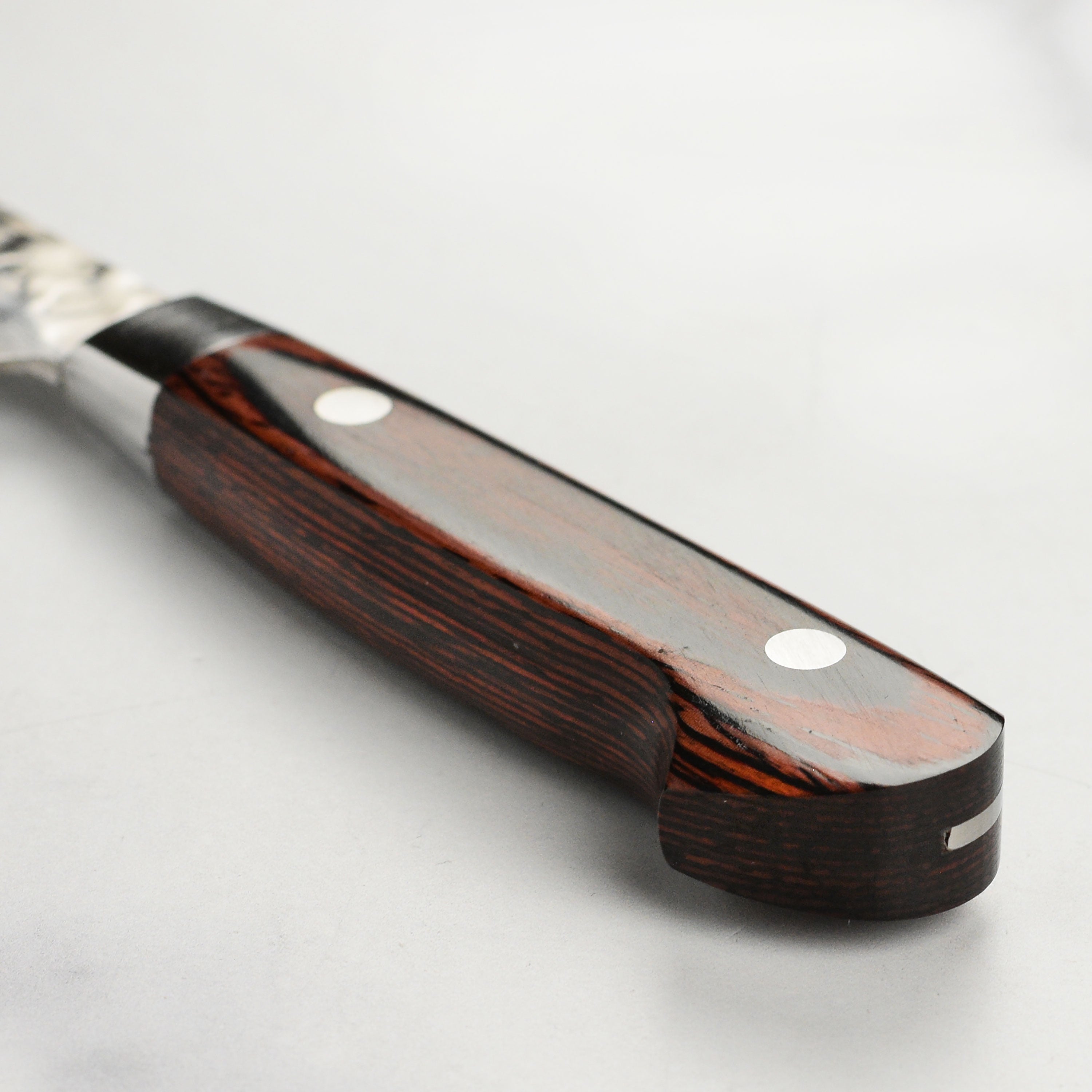 Japanese petty knife with full-tang mahogany handle for home chefs