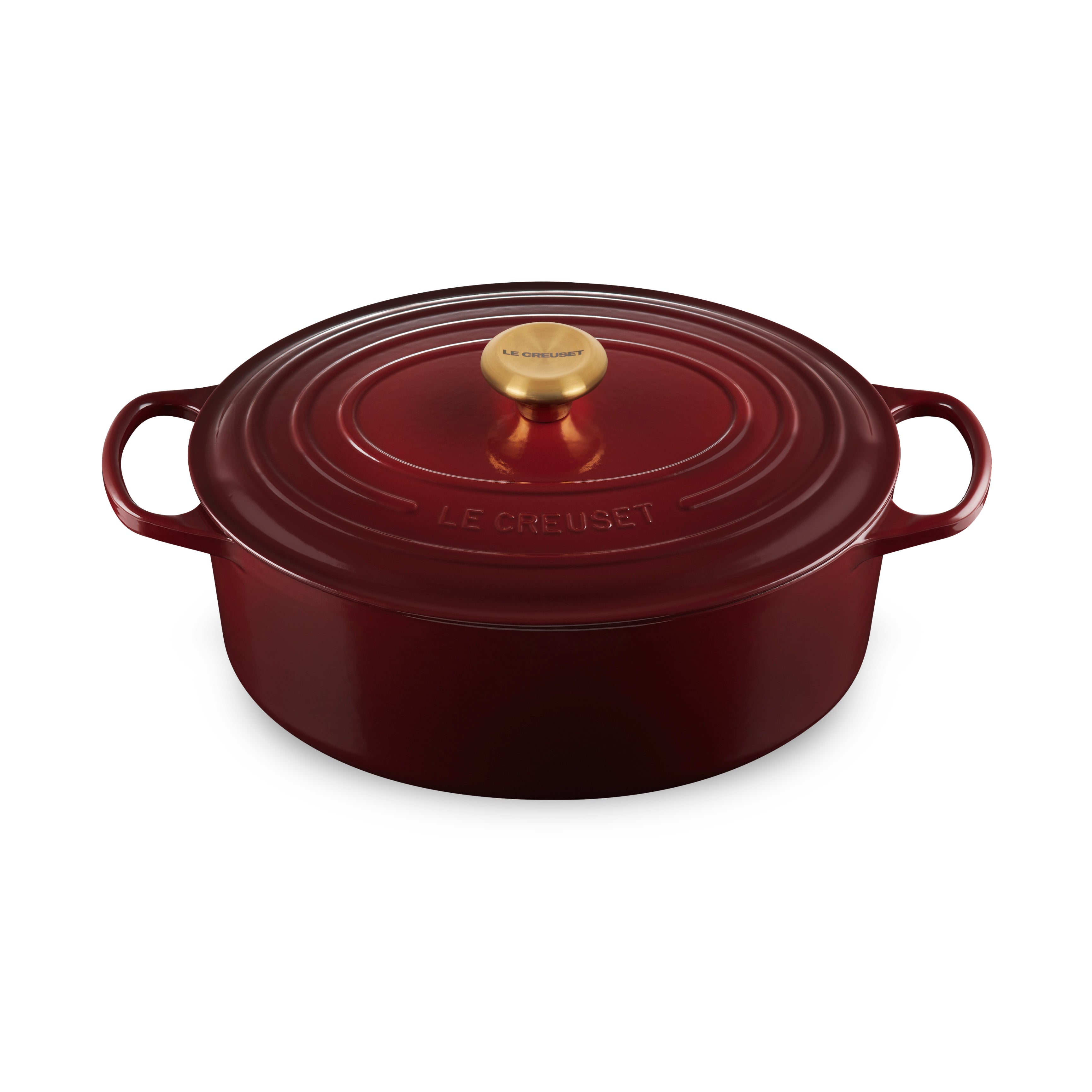Le Creuset Rhone Oval Enameled Dutch Oven showcasing heat retention features.