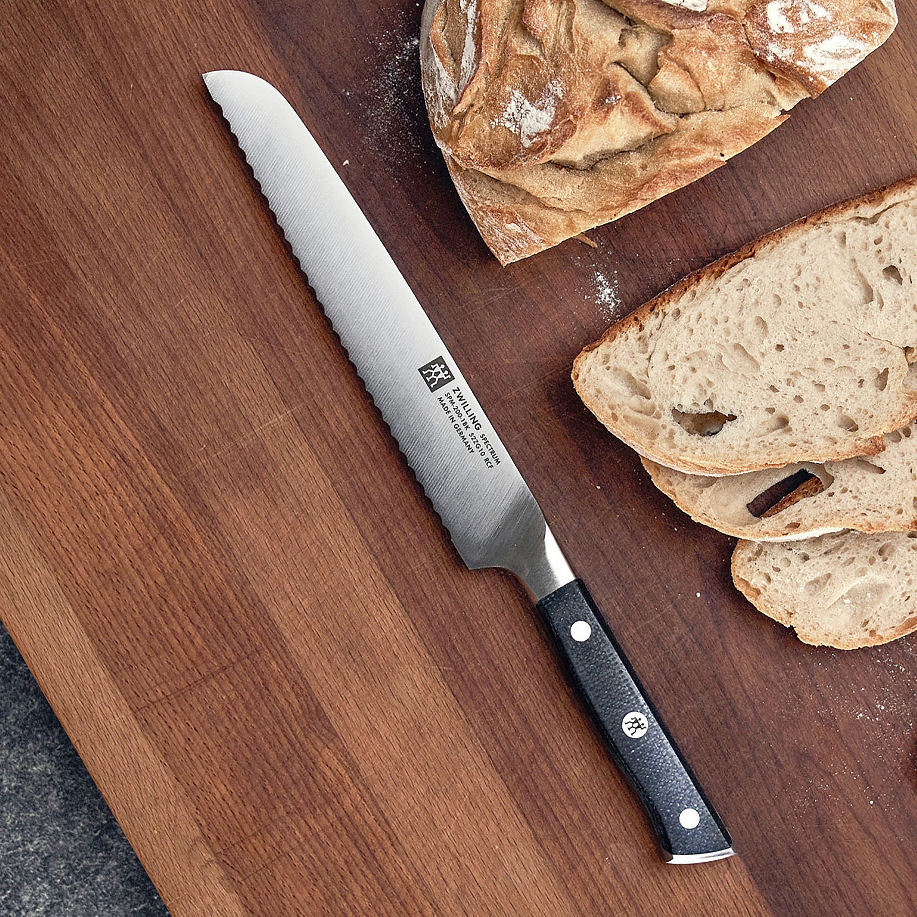 German-made Zwilling Spectrum knives with ice-hardened blades for superior performance