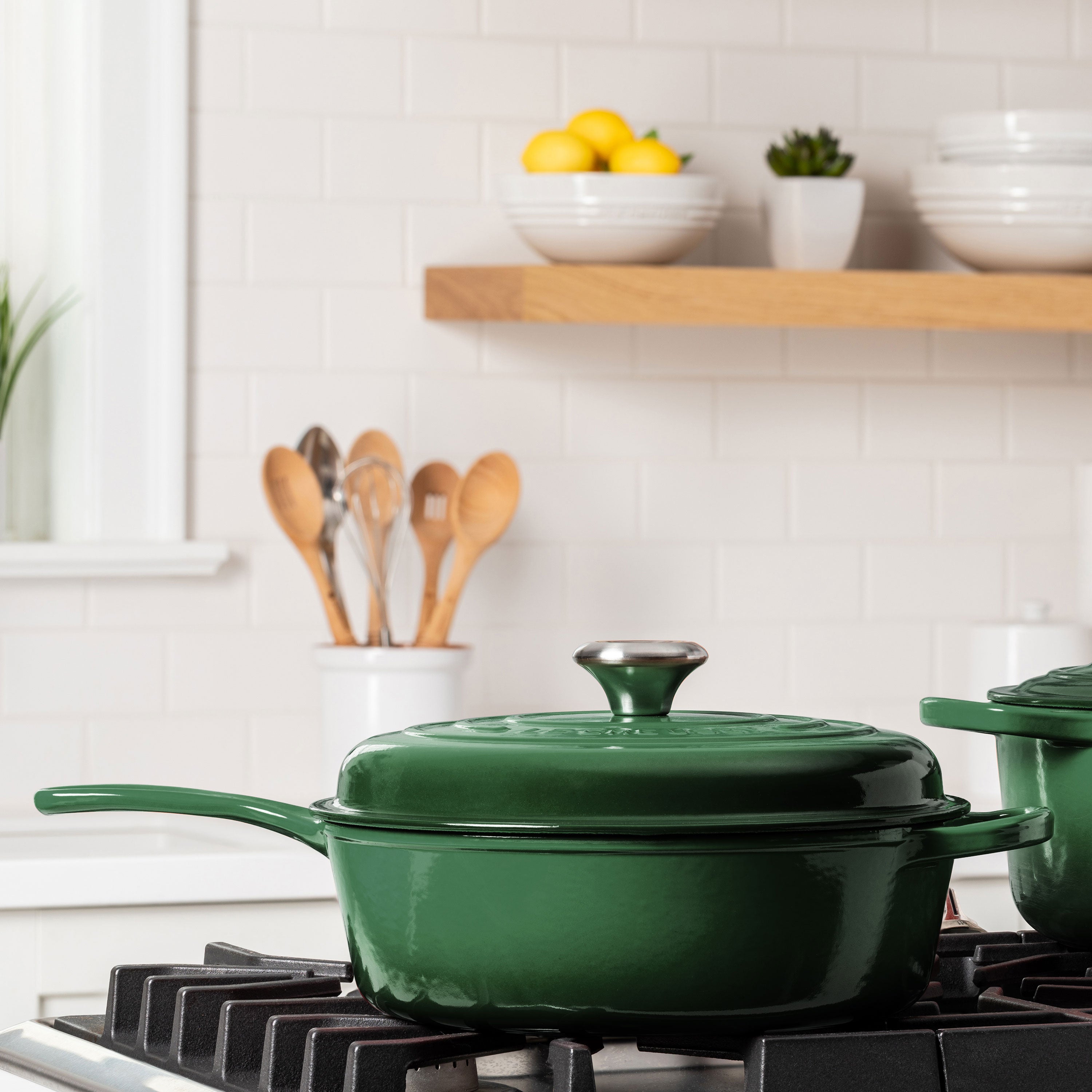 Le Creuset Artichaut Cassadou showcasing its ergonomic handle and lid design.