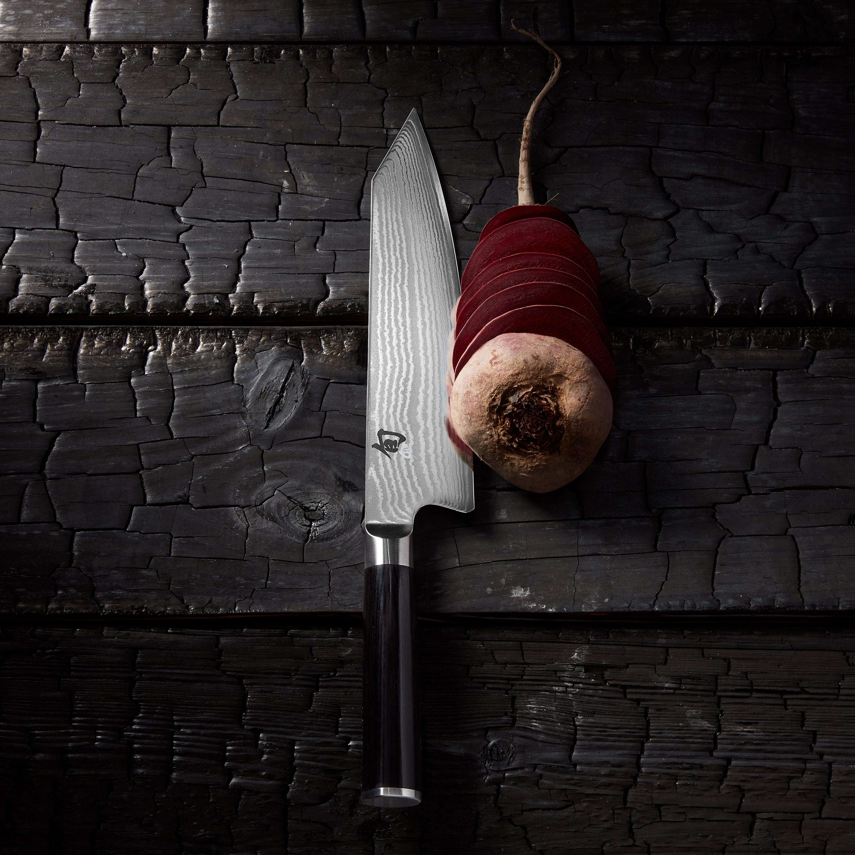 Premium 6-Inch Handcrafted Japanese Bunka Knife displayed on a wooden cutting board, ideal for culinary tasks.