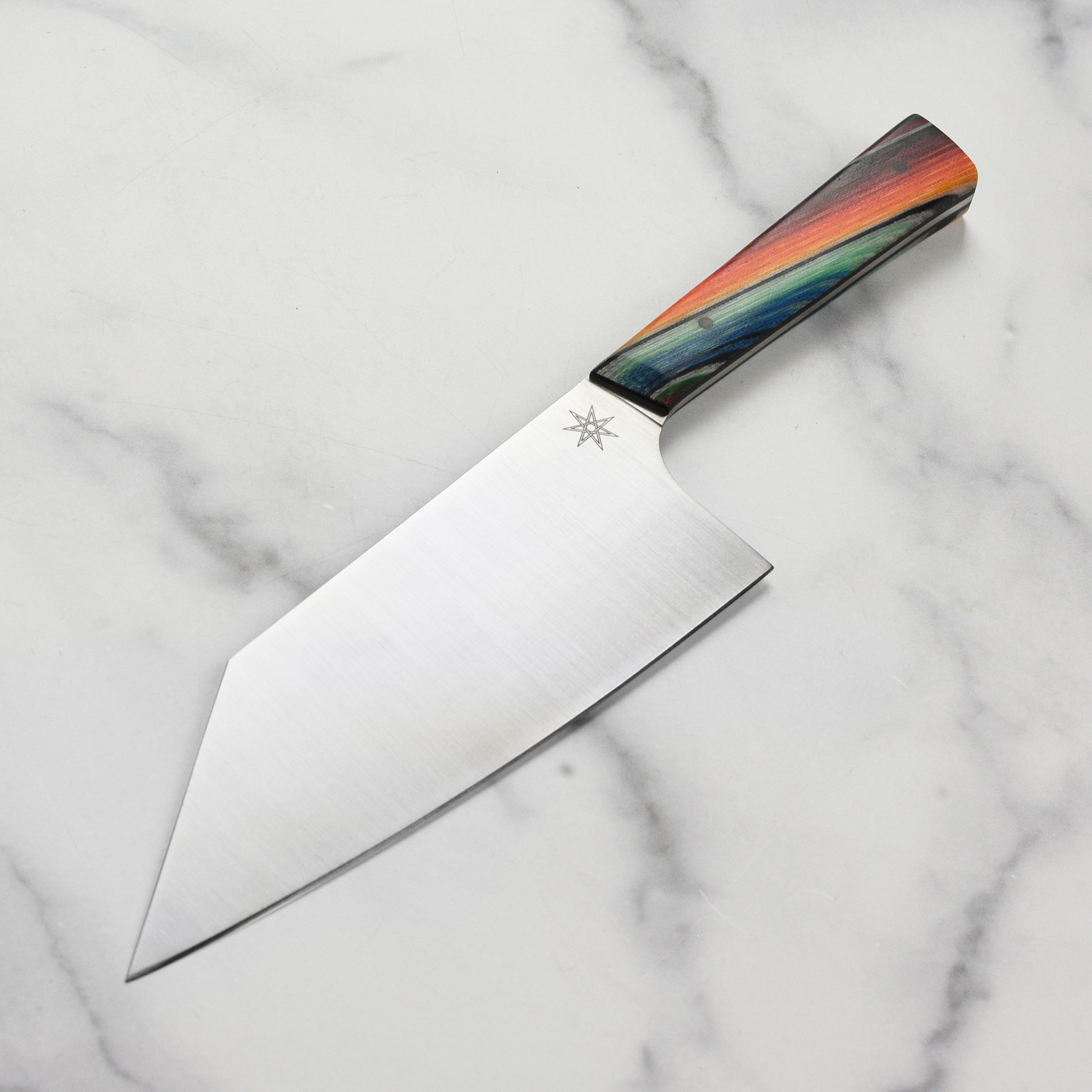 Baja Chef's Chopper with detailed Nitro-V stainless steel blade and G-Carta handle.