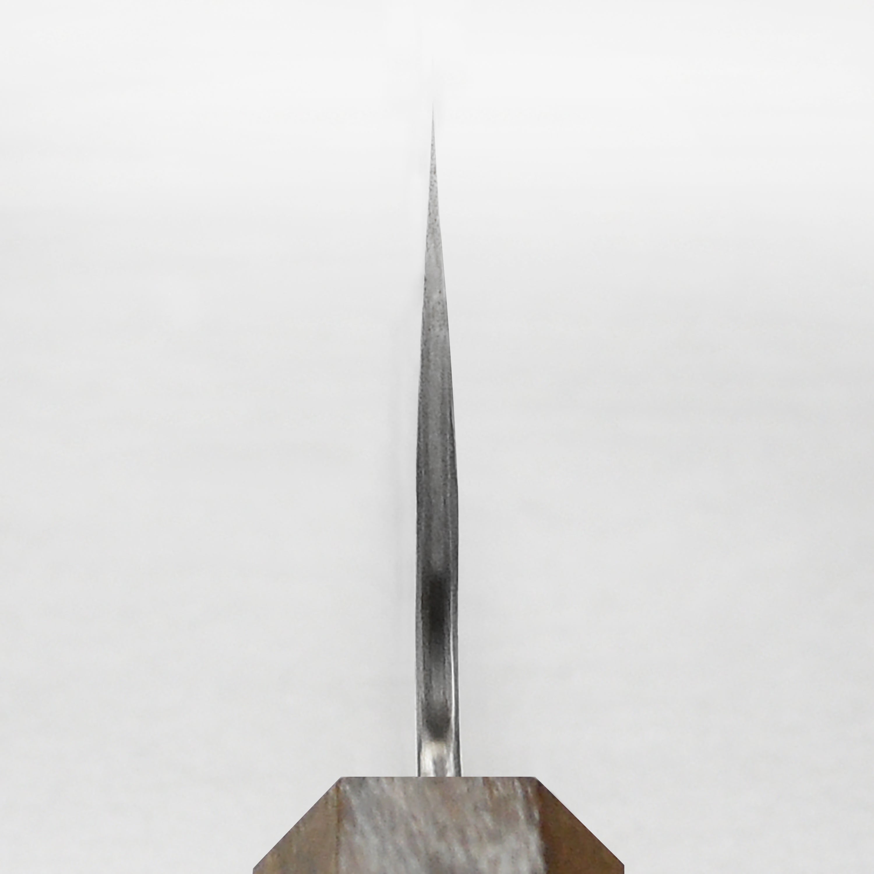 Tsuchime Damascus Gyuto Knife angle view showcasing the blade and handle