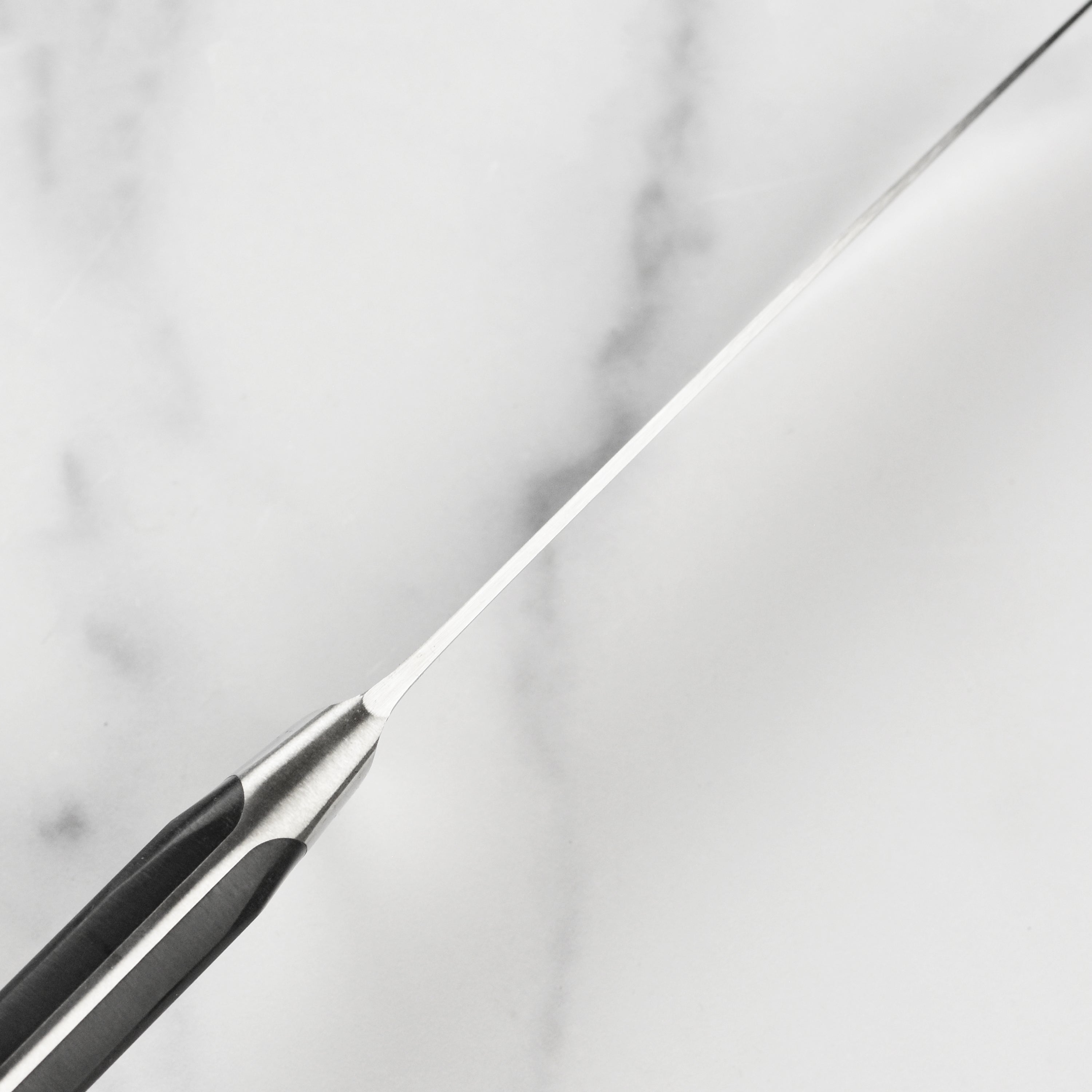 Detailed view of the blade edge showing PEtec technology for sharpness
