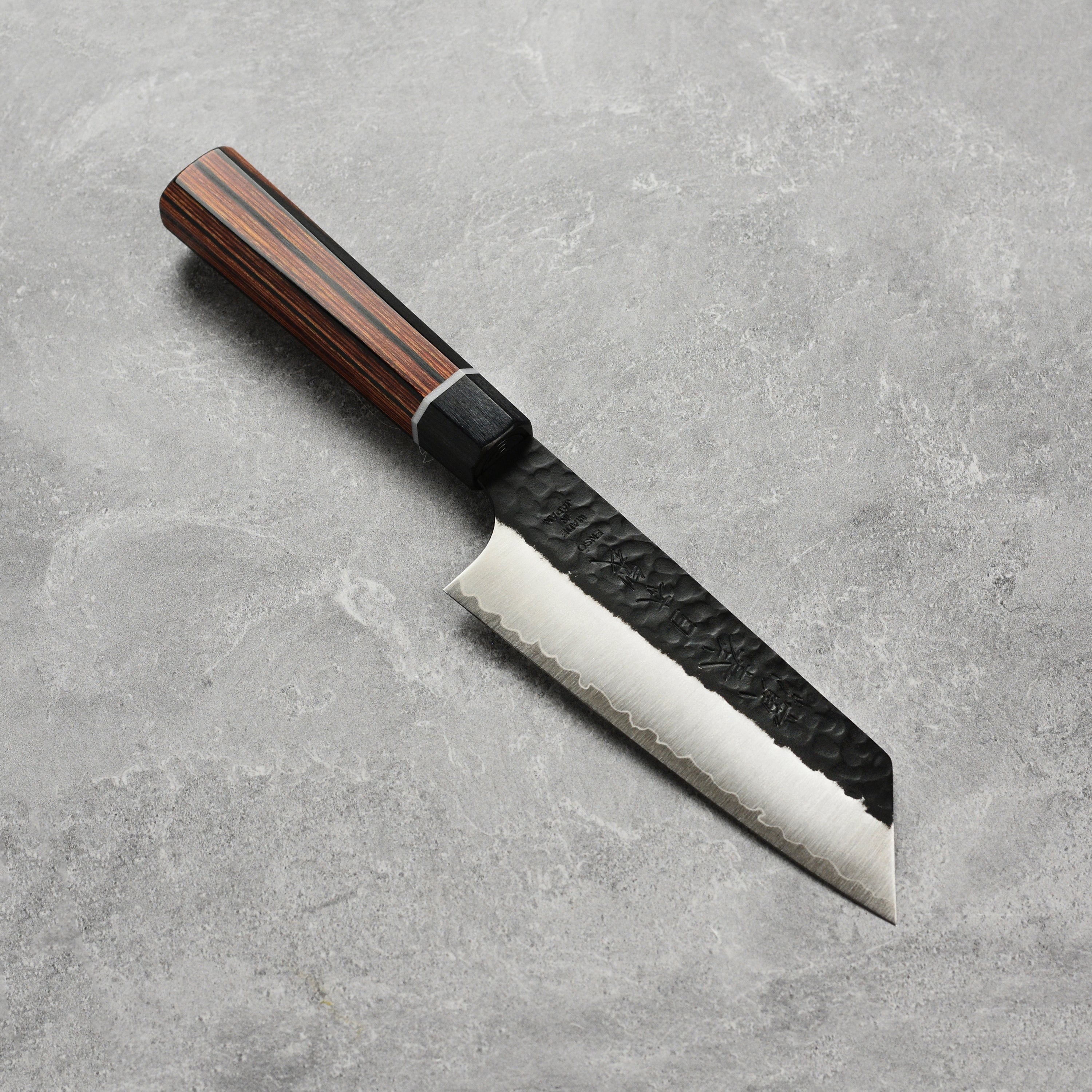 Enso Hachi SG2 5.5 inch Ko-Bunka Japanese utility knife with textured blade and ergonomic handle for precise slicing