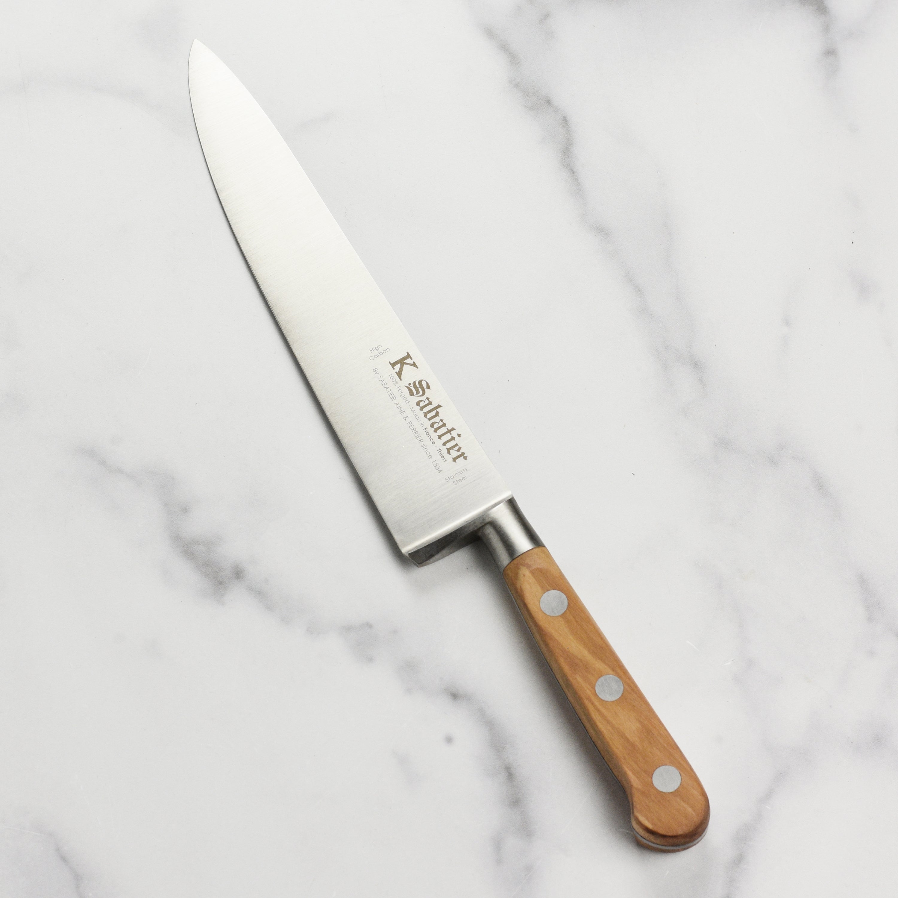 K Sabatier Olive Wood Chef's Knife - 8" Premium Quality - Image 6