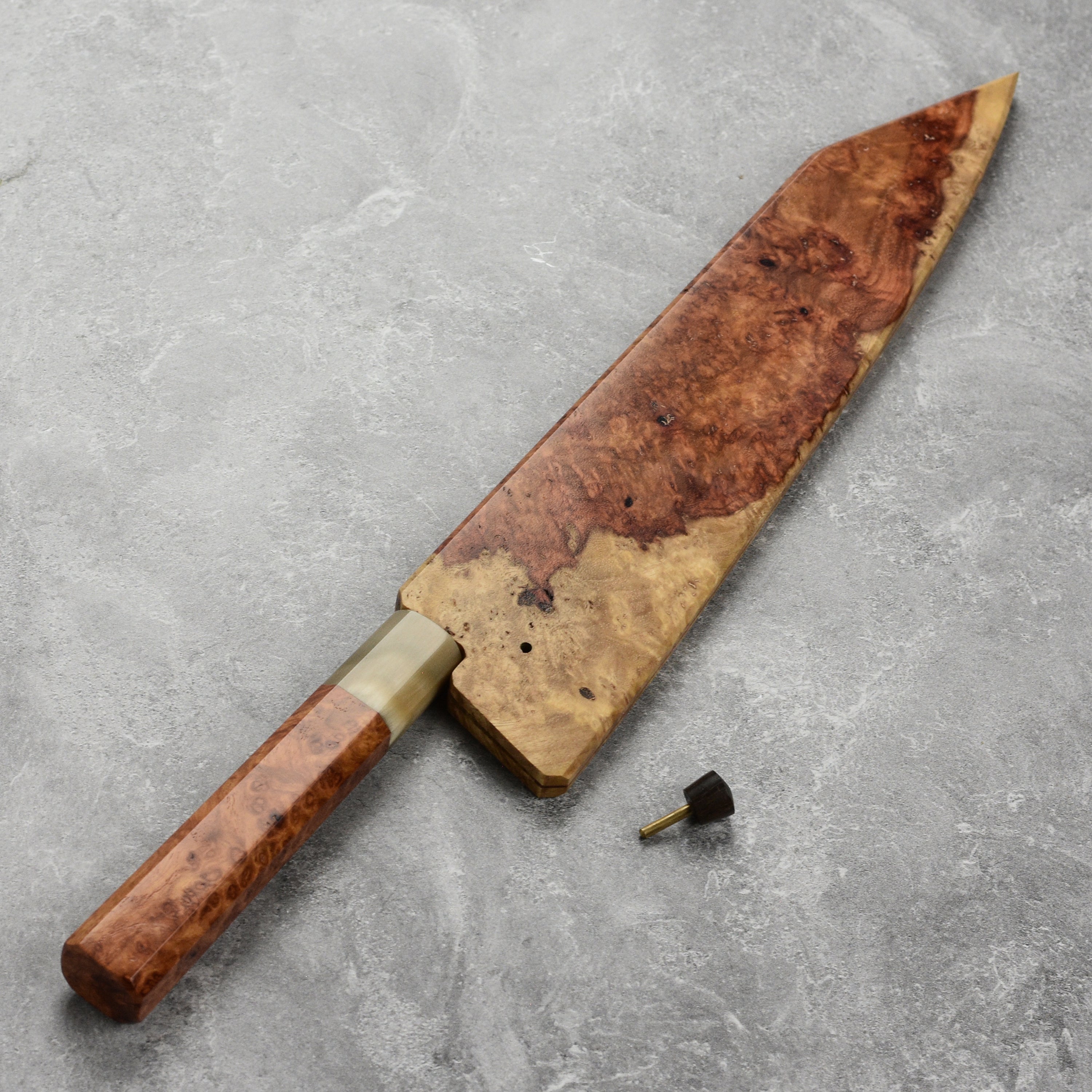 Keskin chef knife in hand, demonstrating balanced design and traditional craftsmanship