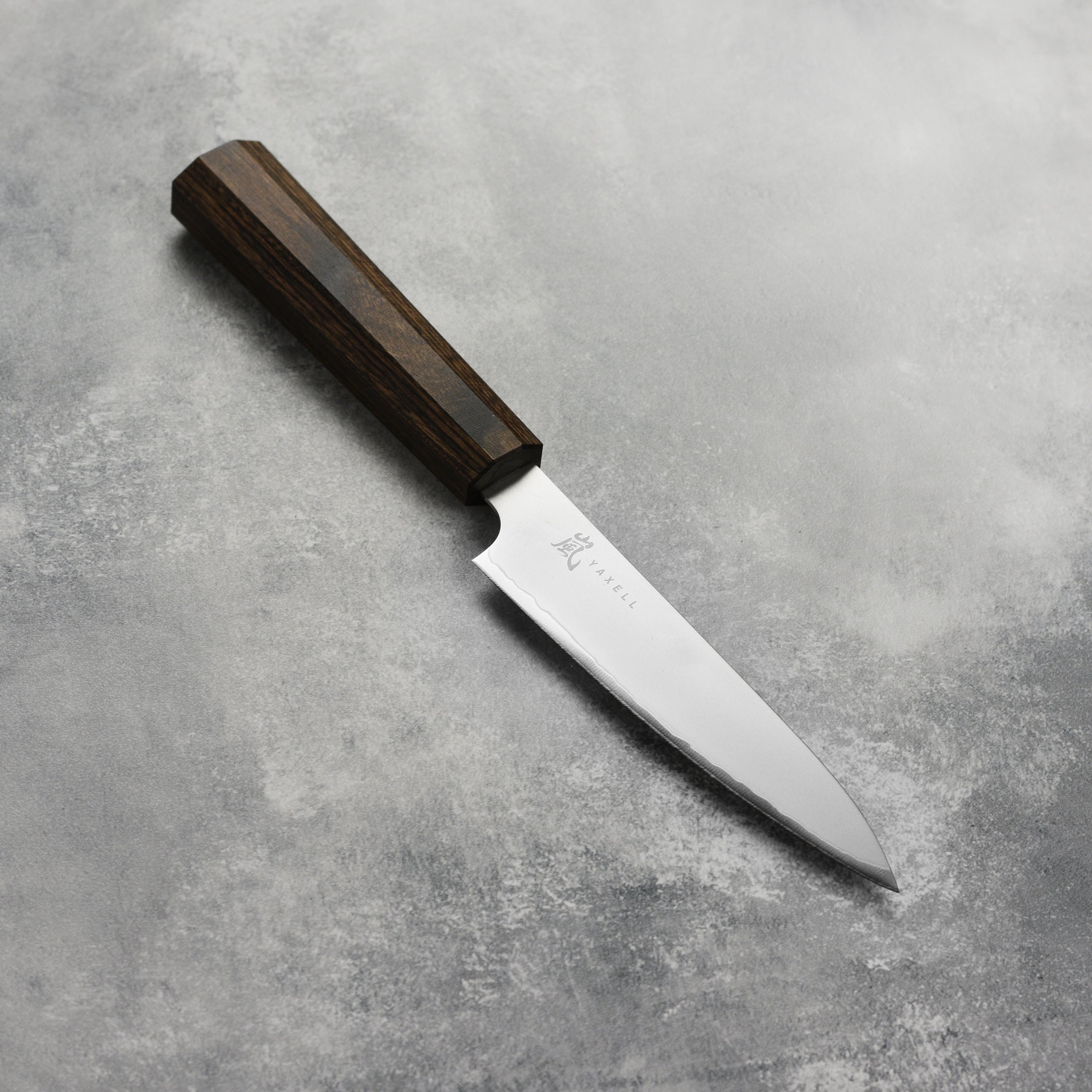 Yaxell Hana petty knife with sandblasted finish, ideal for professional knife enthusiasts.