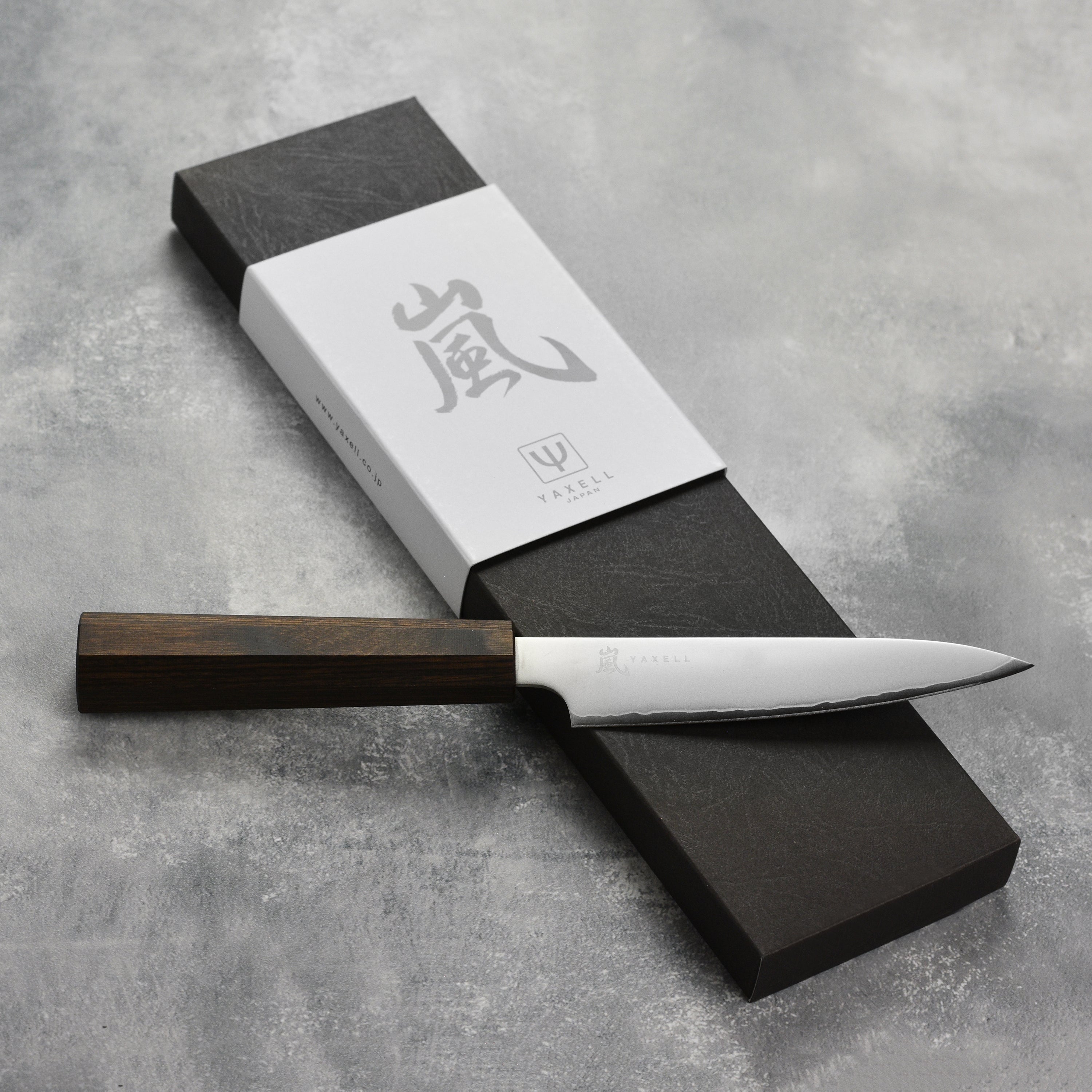 Yaxell Hana petty knife with sandblasted finish, ideal for professional knife enthusiasts.