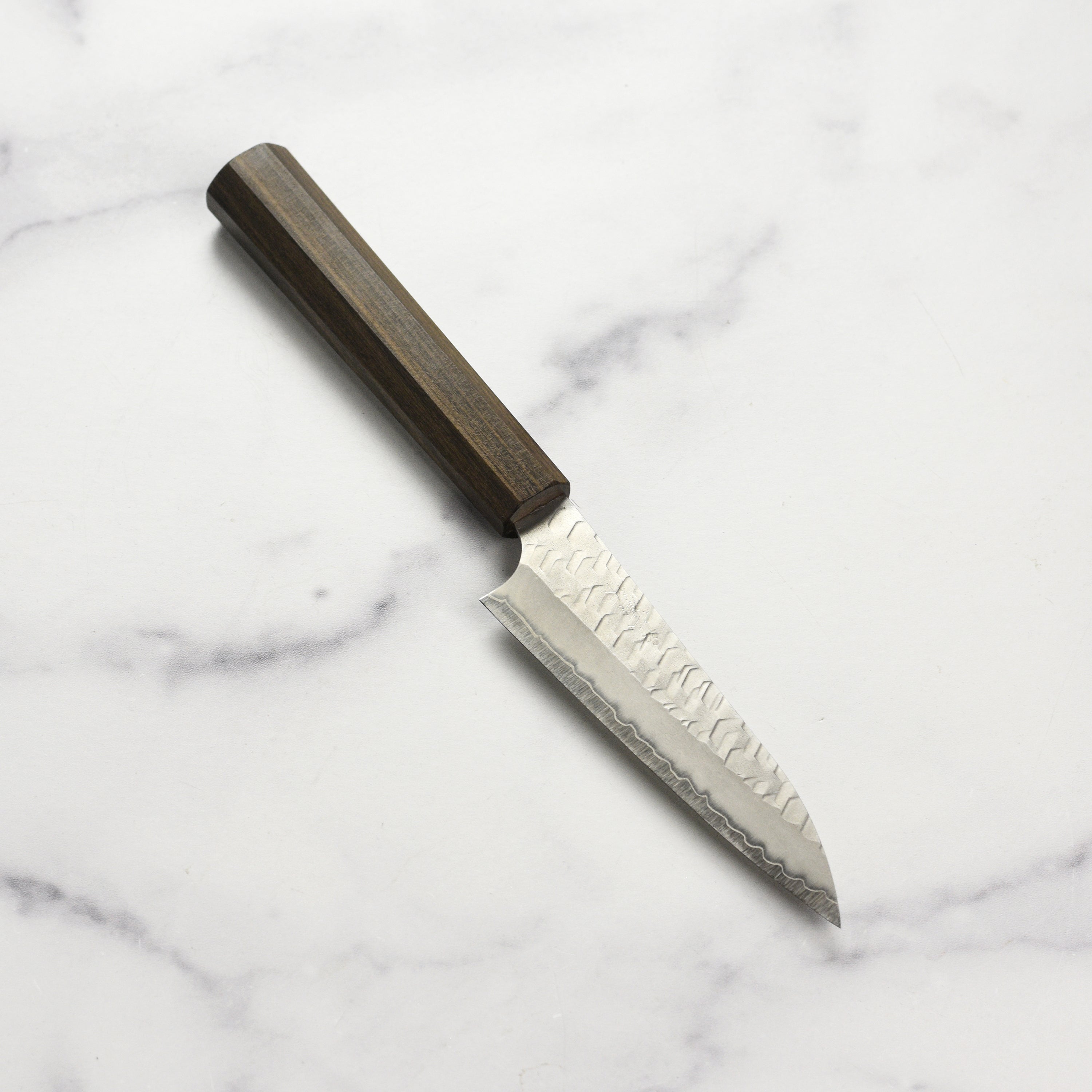 Nigara SG2 petty knife with hammered finish for detailed slicing