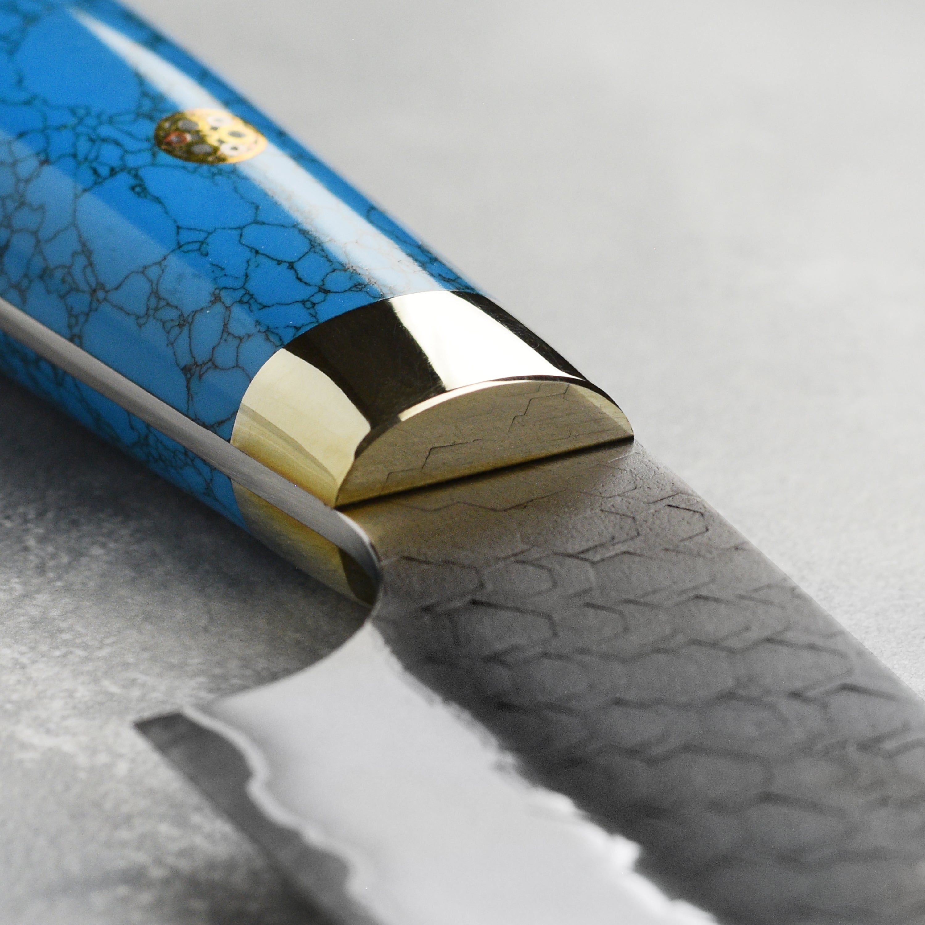 Nigara SG2 Kurouchi Tsuchime sujihiki blade with traditional Japanese finish