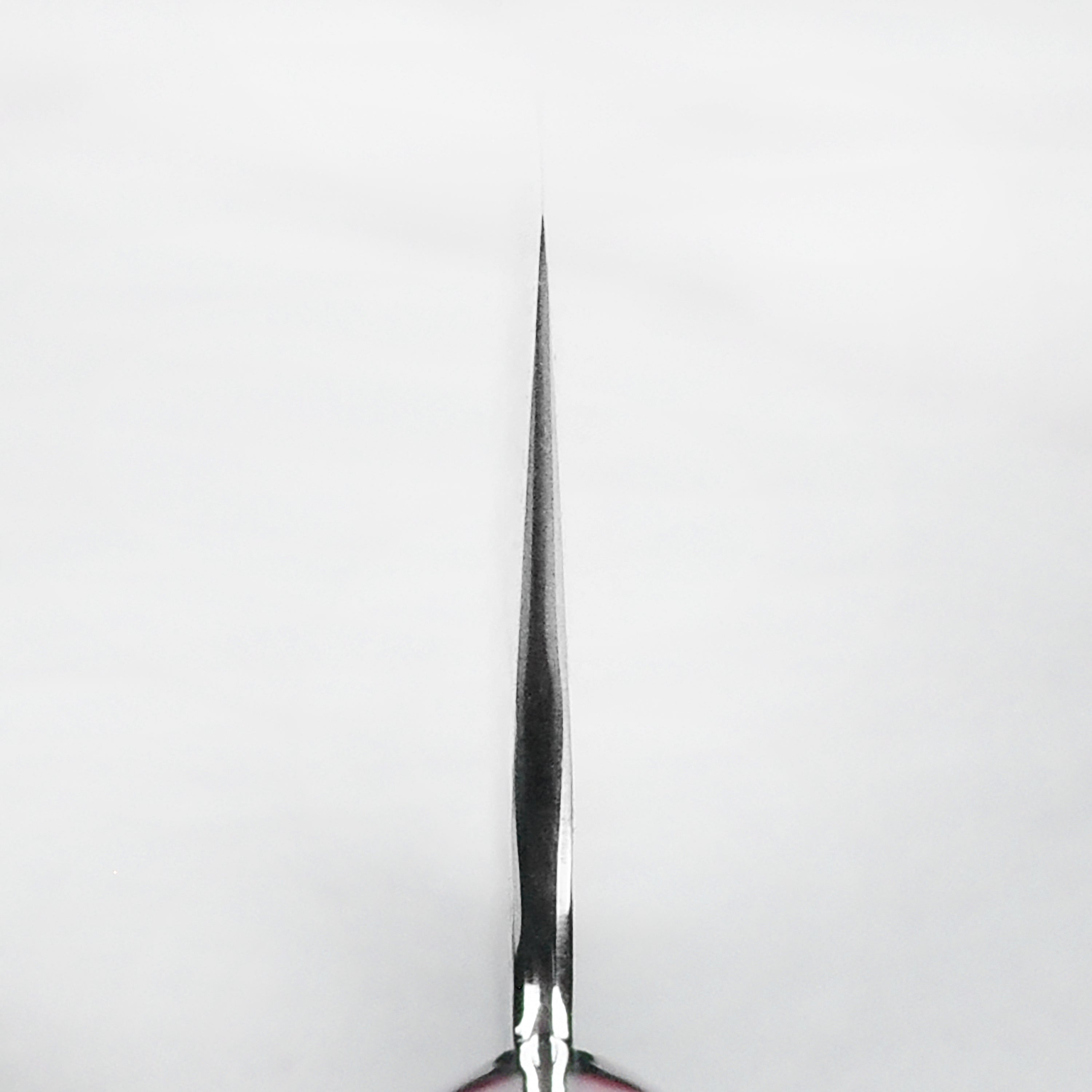 Crimson Edge Gyuto knife in use, demonstrating its performance on vegetables and meats in a professional kitchen.