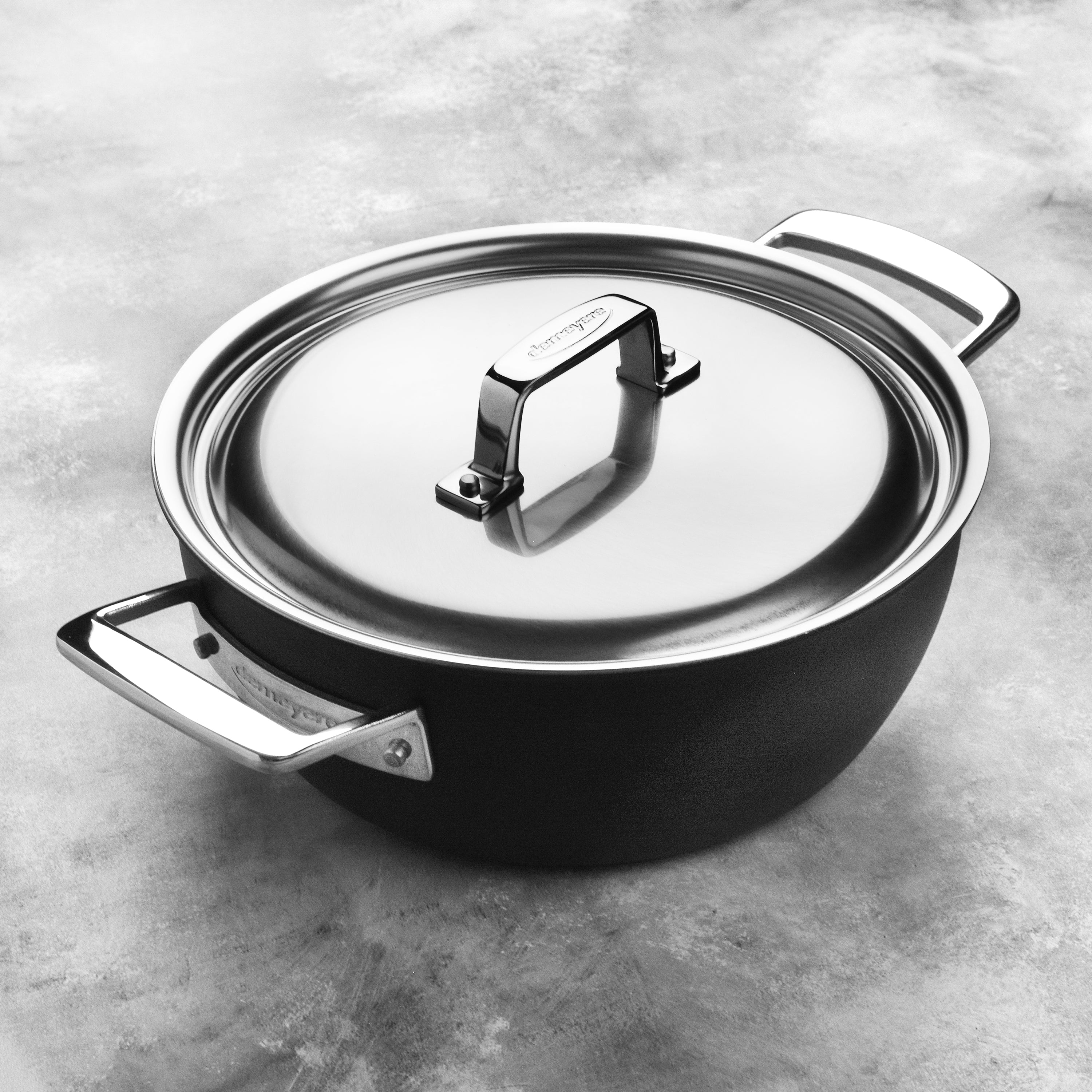Interior shot showing the even heating surface of the cast iron pot, ideal for baking and slow cooking.