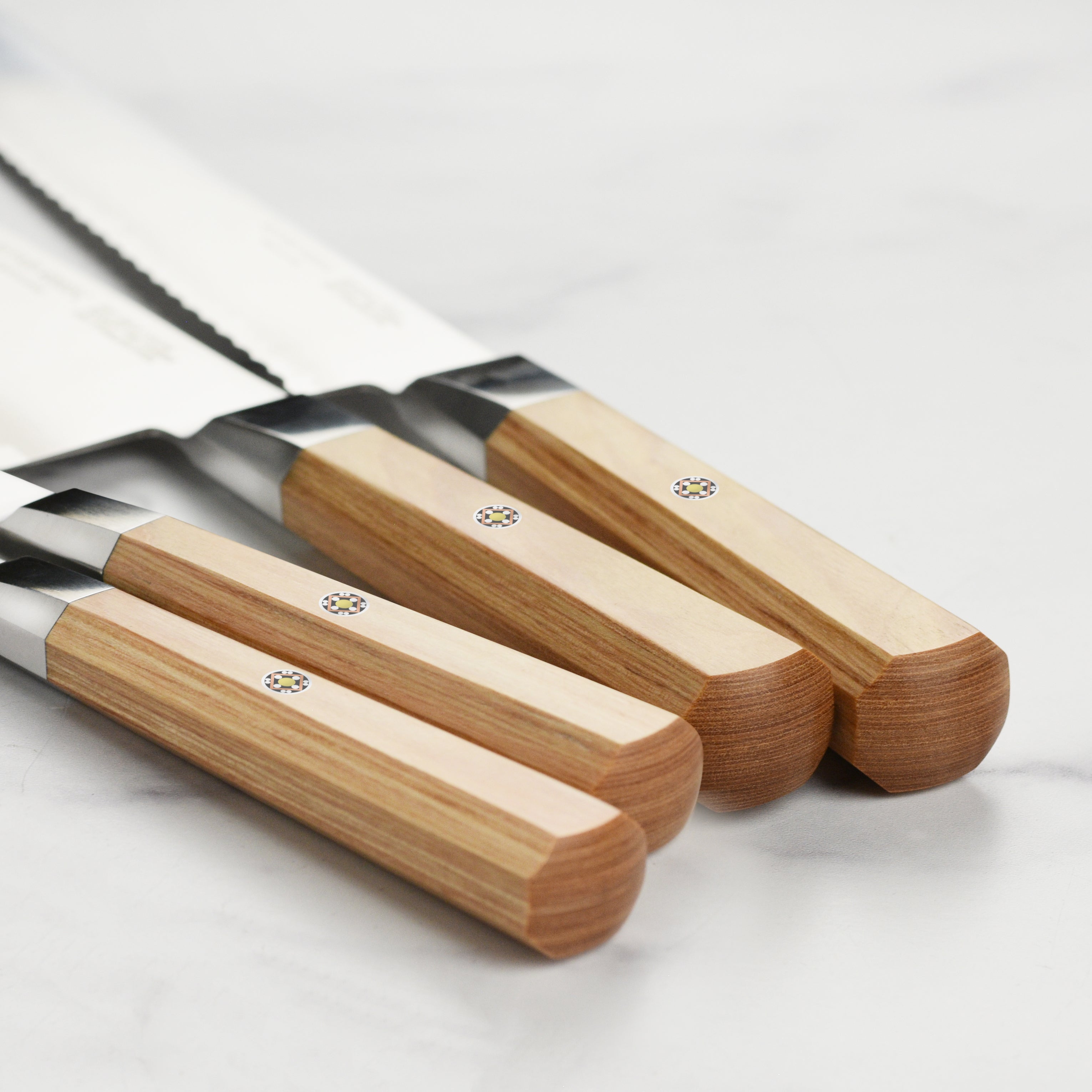 Miyabi Koya 7-piece Japanese kitchen knife set with wooden block and blades