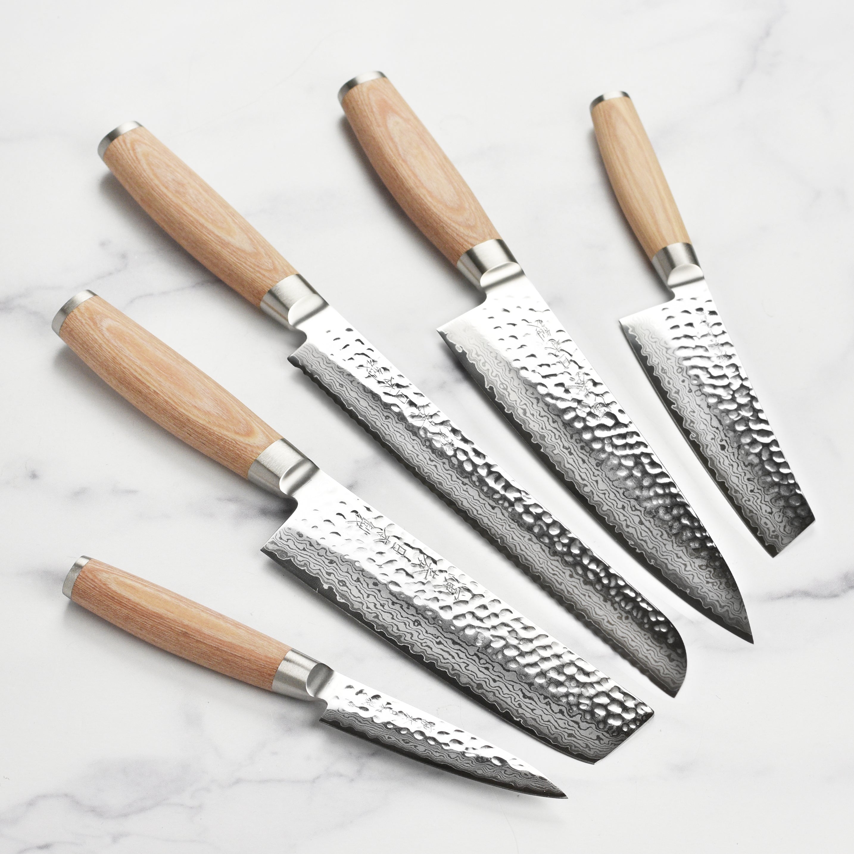 Close-up of the VG-10 steel blade demonstrating its sharp edge and durable construction.