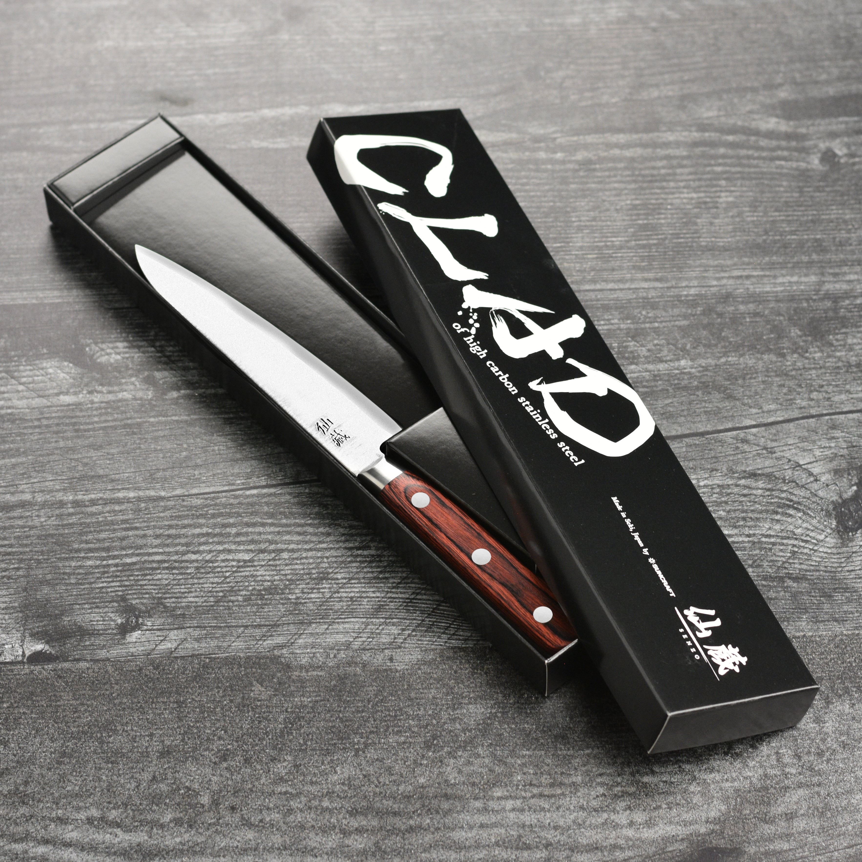 Utility knife in use, demonstrating its sharpness and ergonomic design for easy handling.
