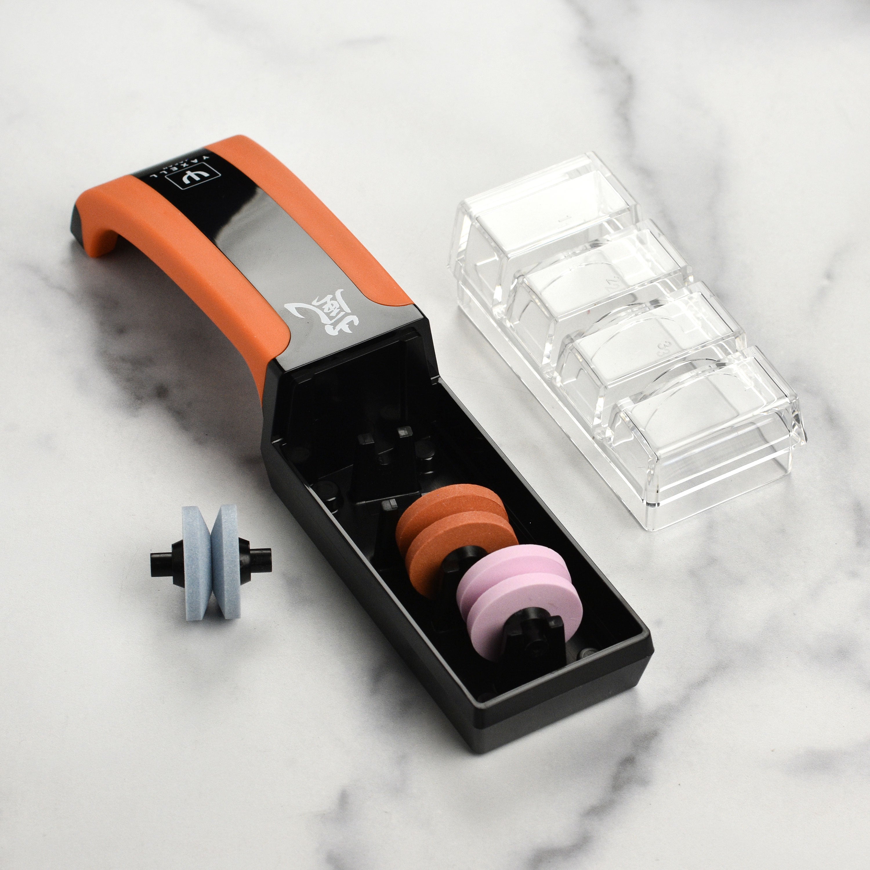 Using the Yaxell 3-stage water stone for Japanese knives