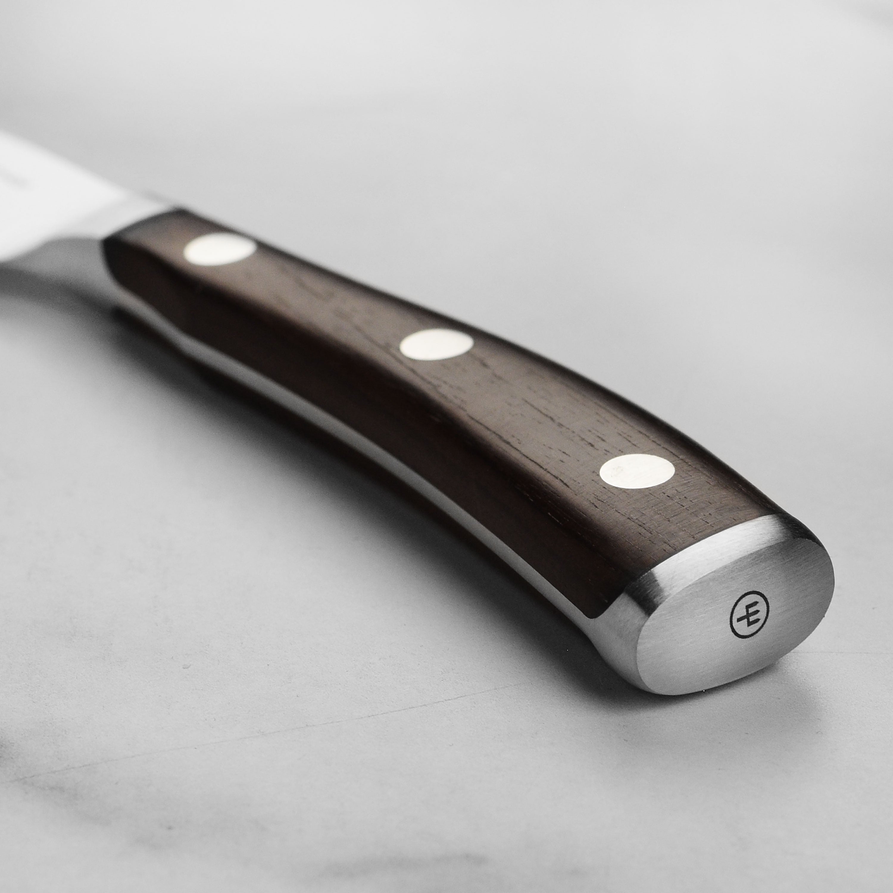 Ergonomic handle of the Wusthof peeling knife made from African Blackwood