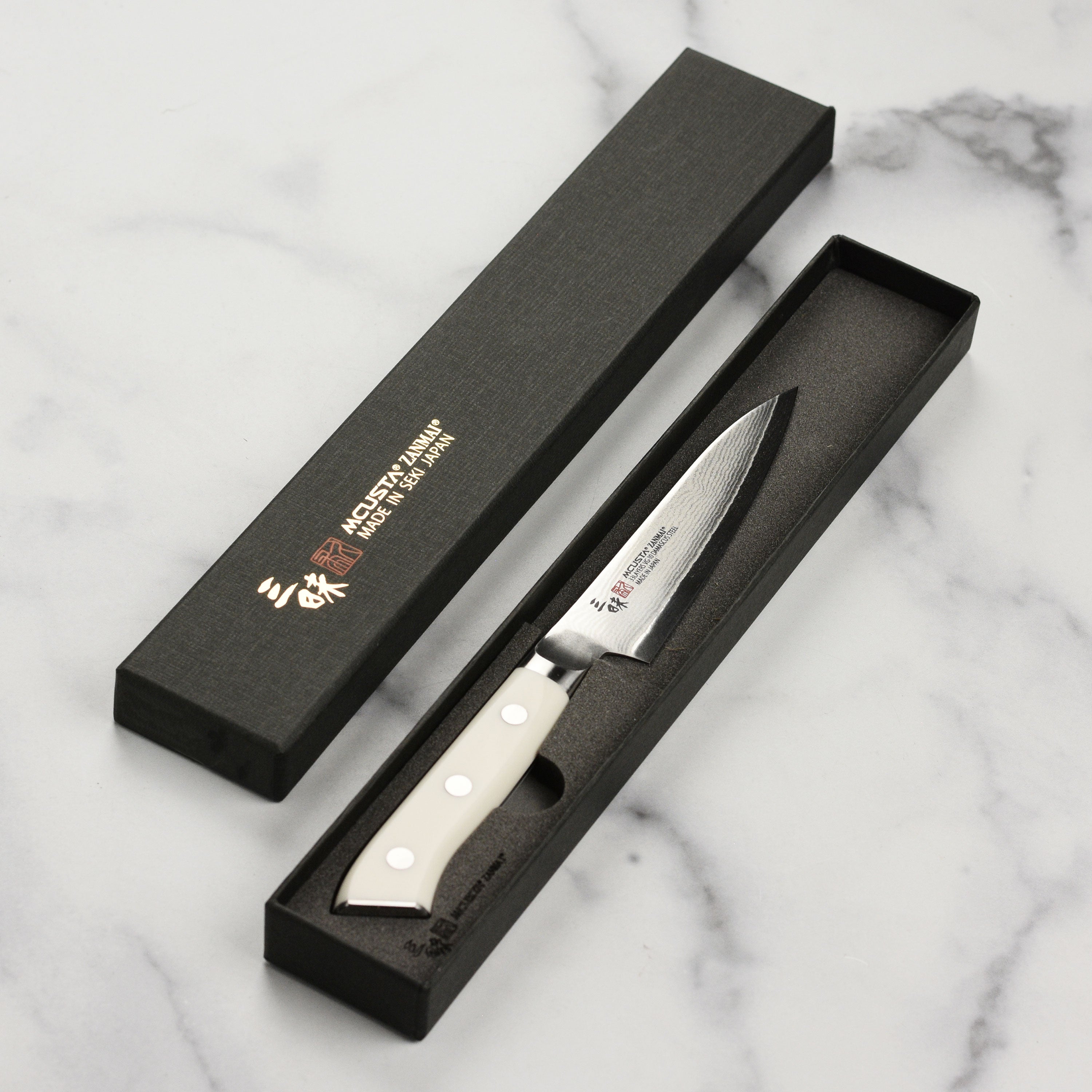 Zanmai Premium VG10 Damascus Japanese Petty Knife - Image 6
