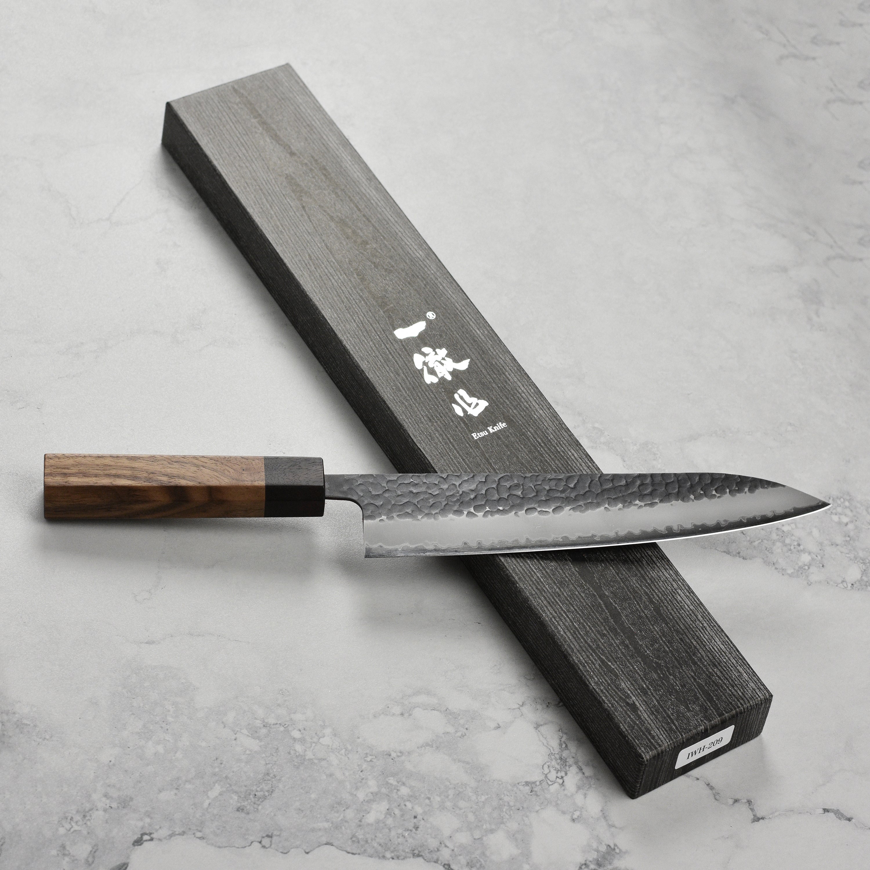 Handmade gyuto knife with Aogami super steel for precision cutting