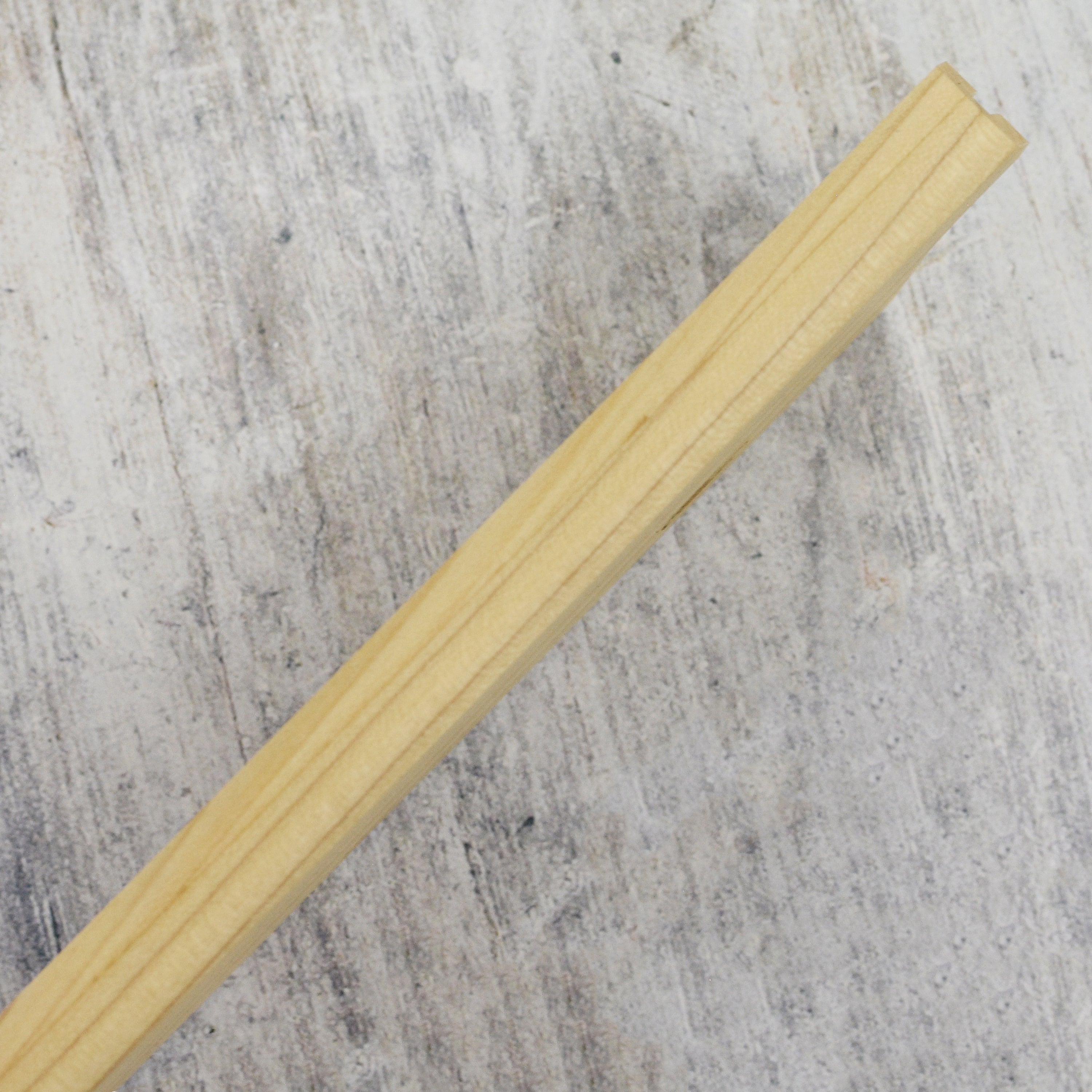 Side profile of the poplar saya for 8.25 inch kiritsuke showing blade entrance and craftsmanship