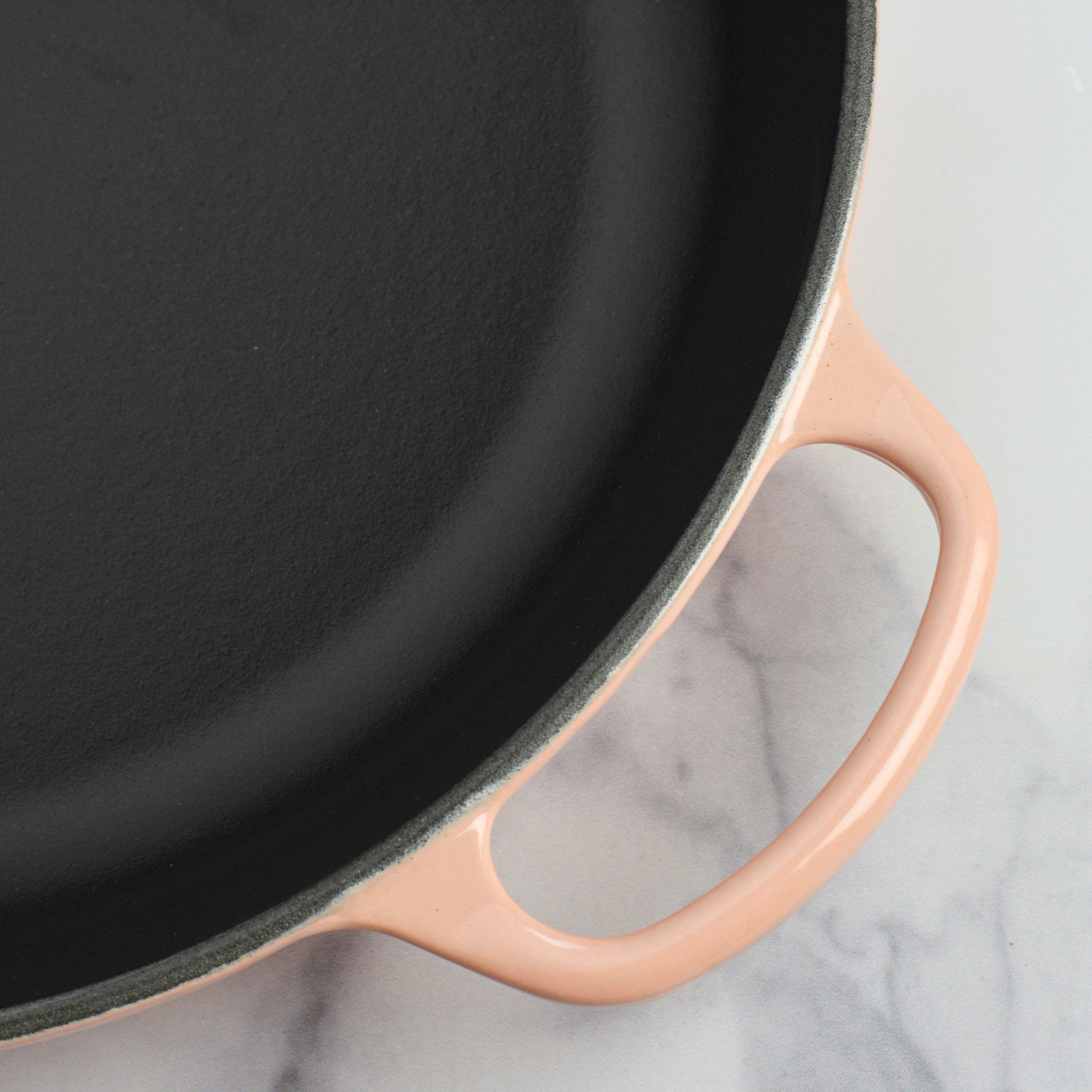 Skillet used for frying vegetables on induction cooktop