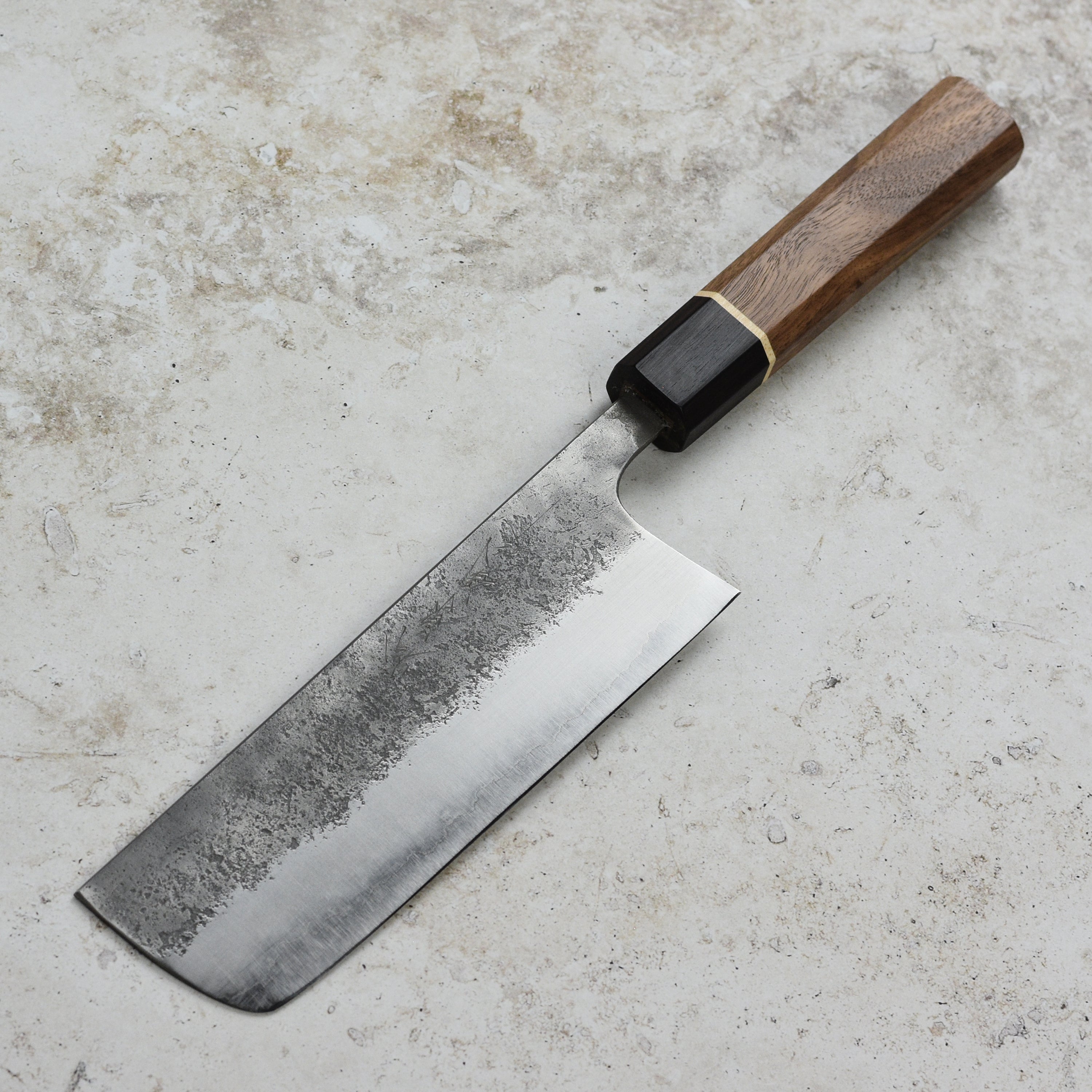 Matsubara Nakiri knife showcasing its sharp blade and ergonomic handle.