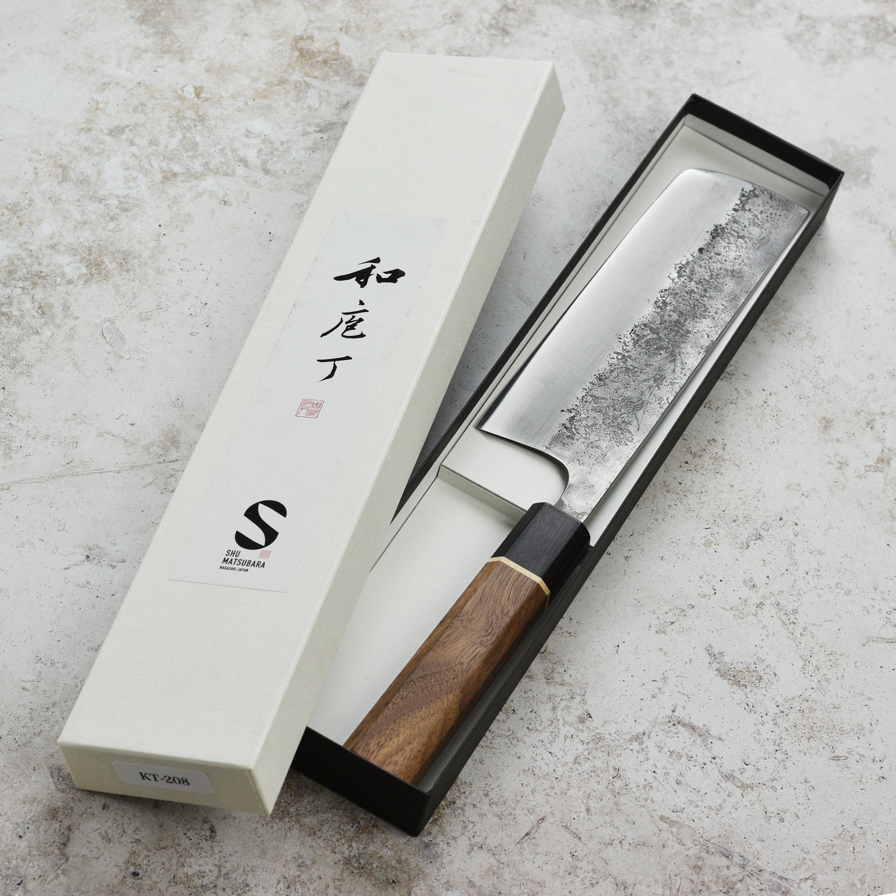 Matsubara Nakiri knife showcasing its sharp blade and ergonomic handle.