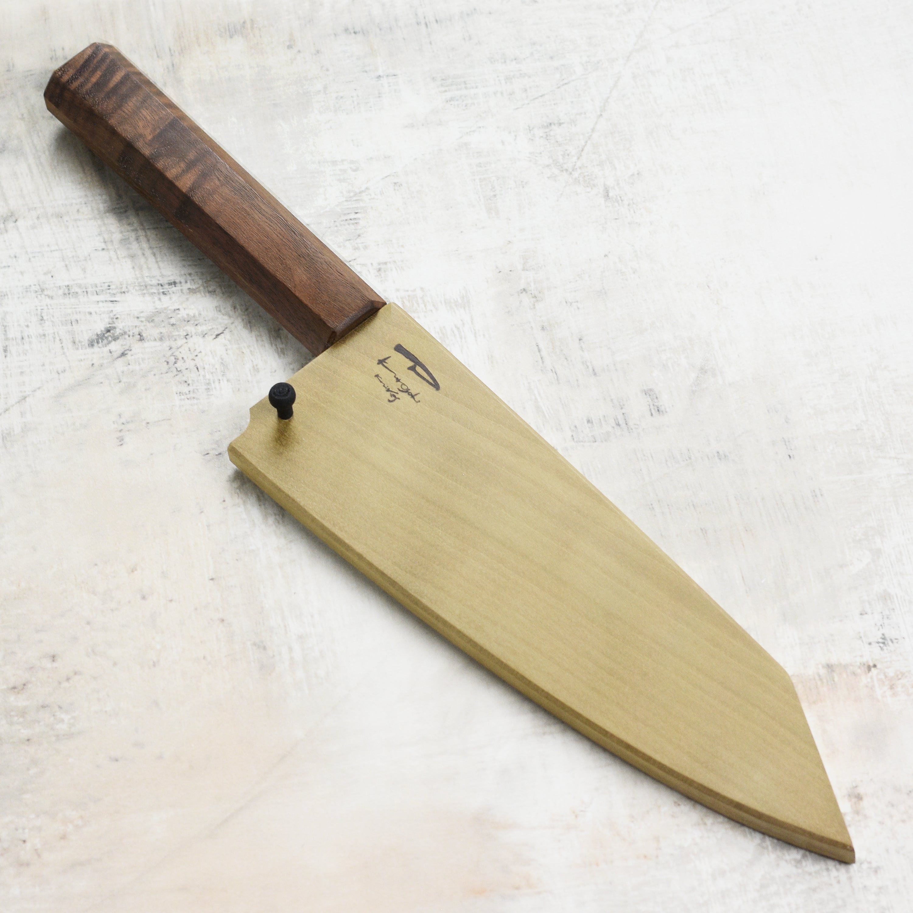 Bunka knife Saya for 6.7 inch Japanese knife, side angle