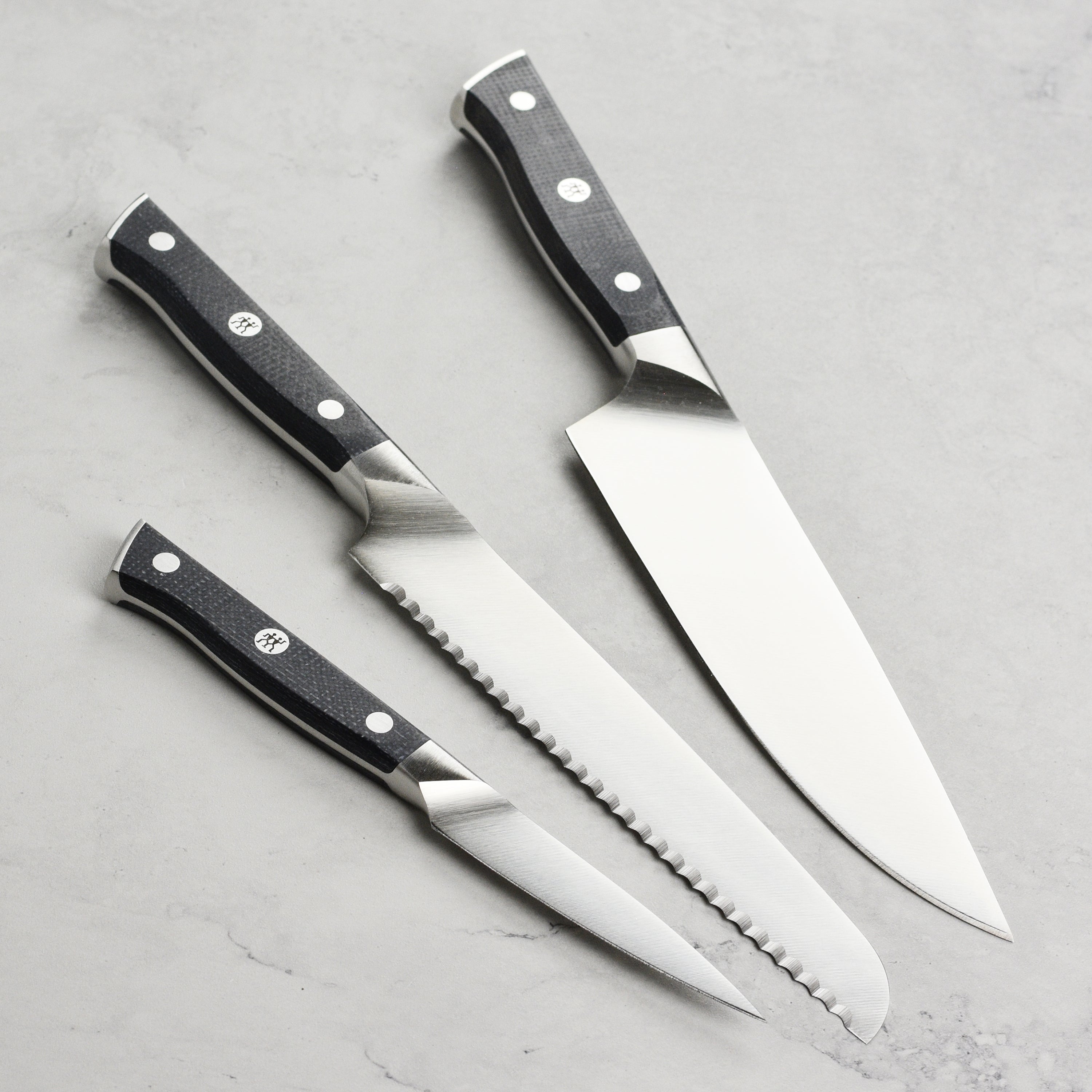 German-made Zwilling Spectrum knives with ice-hardened blades for superior performance