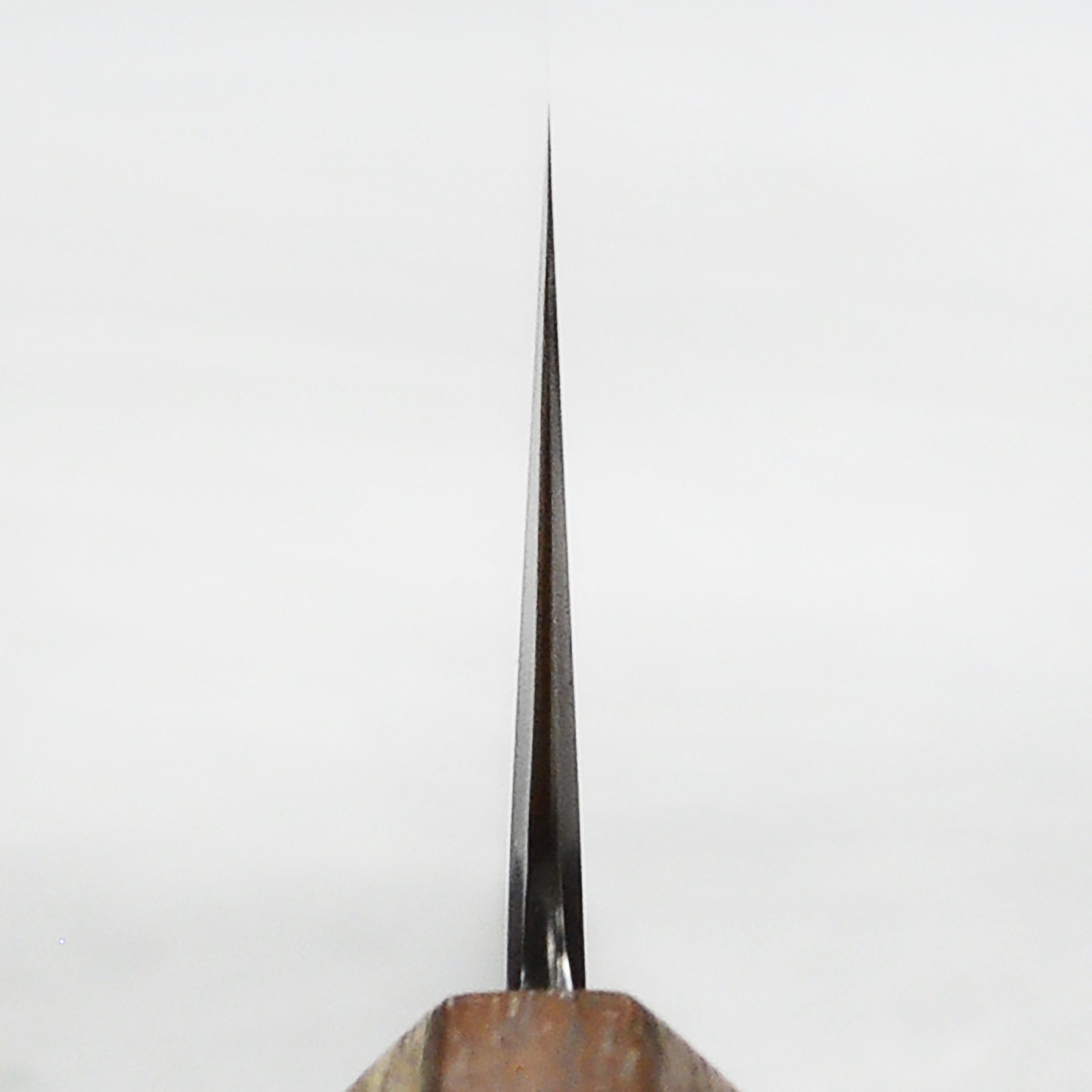 Close-up of the sharp edge of the Ryusen Blazen Ryu Wa SG2 Nakiri, perfect for home chefs and professional cooks