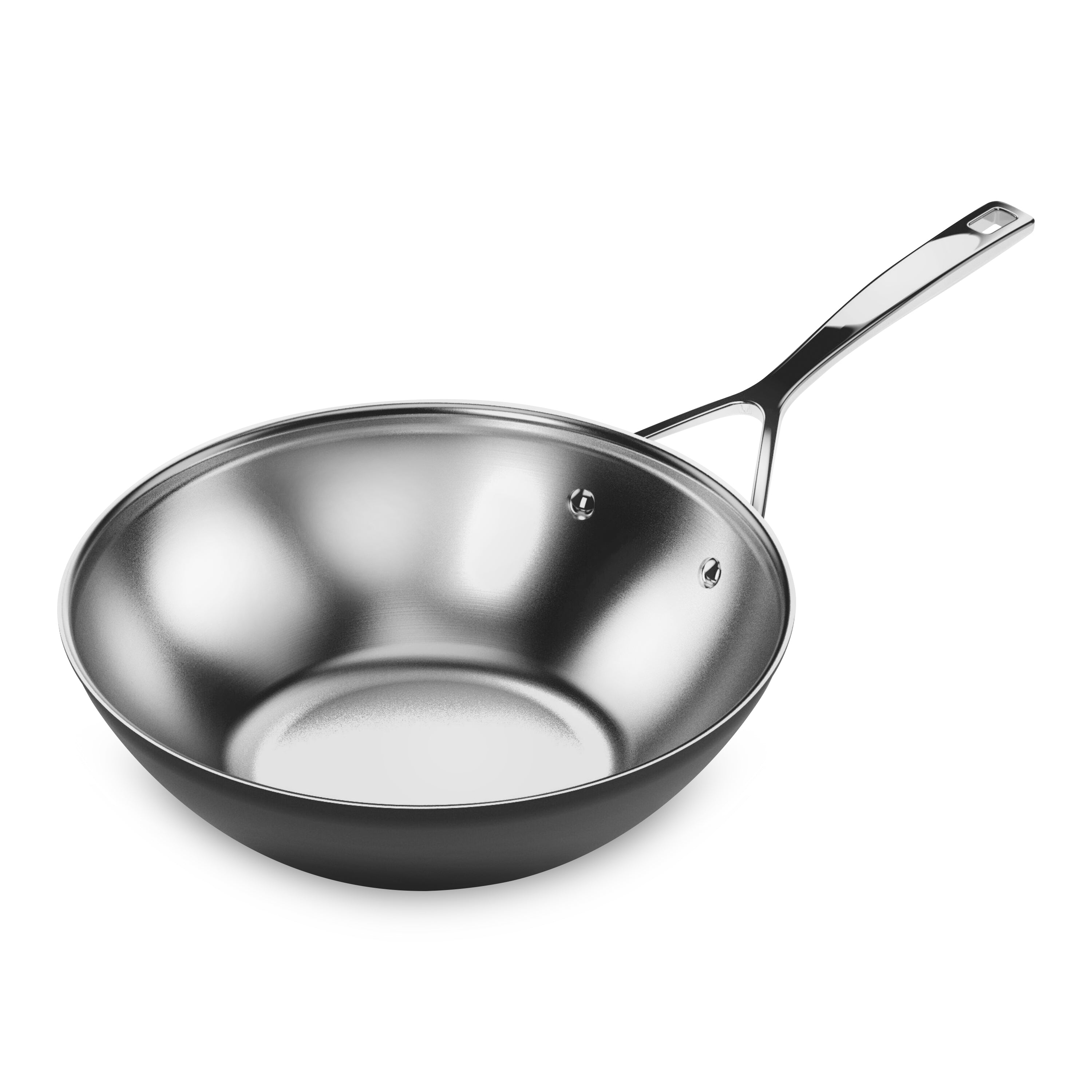 Demeyere Black 3.2-quart flat bottom wok with induction-compatible base