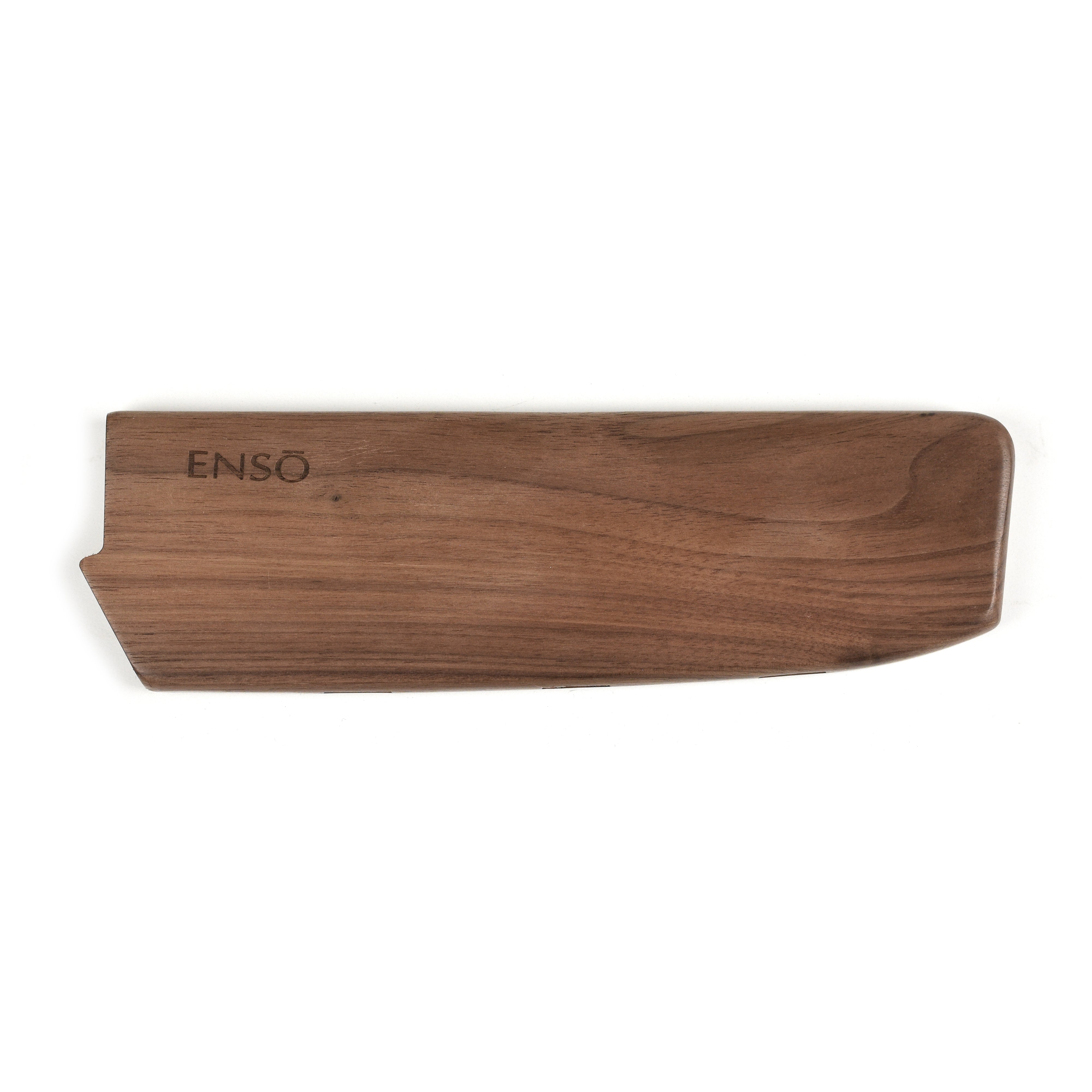 Enso Premium Walnut Magnetic Knife Sheath showcasing its sleek design and strong magnetic grip.