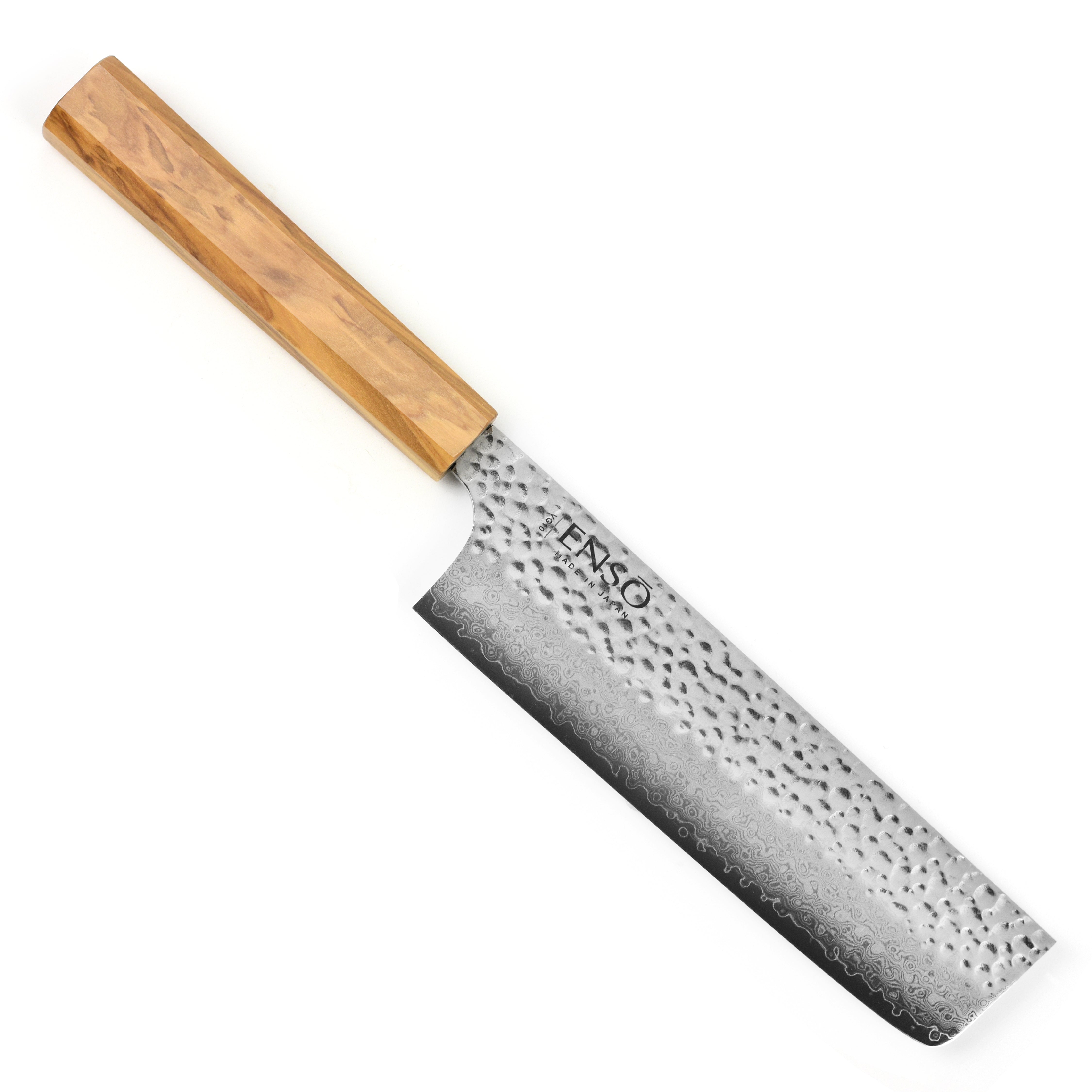 Elegant display of the Premium Olivewood Nakiri Knife alongside fresh herbs and ingredients.