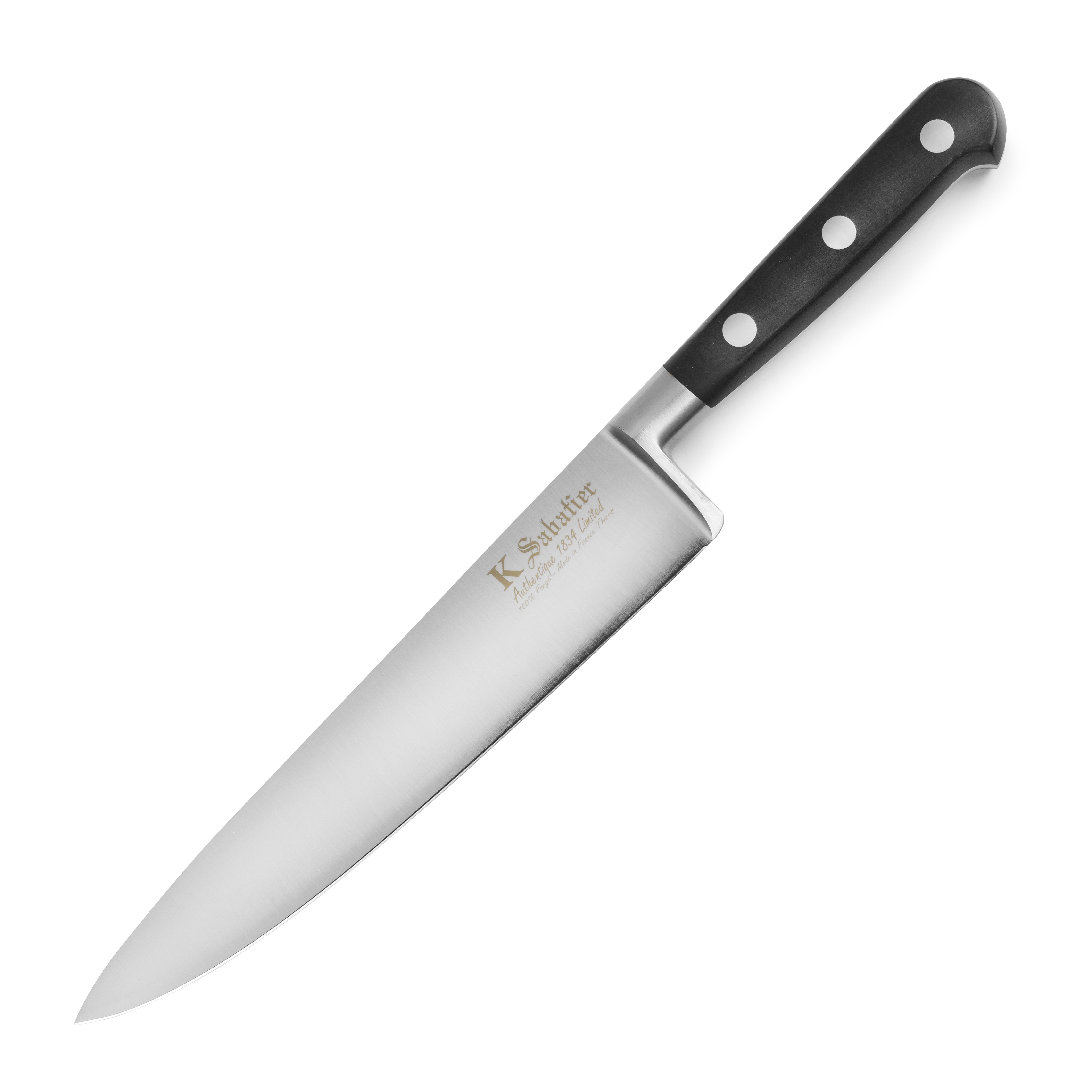 High-quality image of K Sabatier Authentique 1834 Limited Edition 8" Chefs Knife showing the blade and handle design.