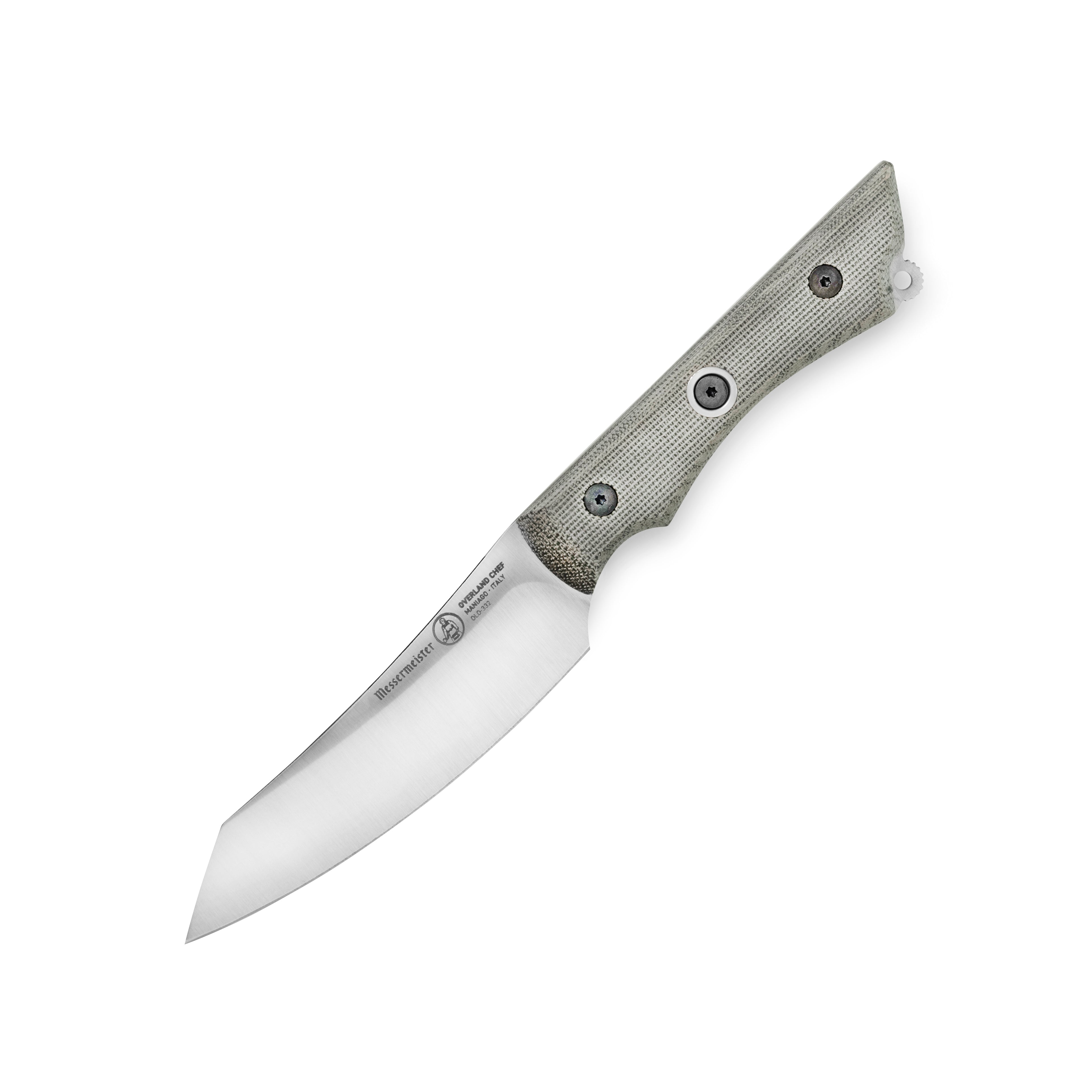 Messermeister utility knife with textured handle and sharp blade for kitchen tasks