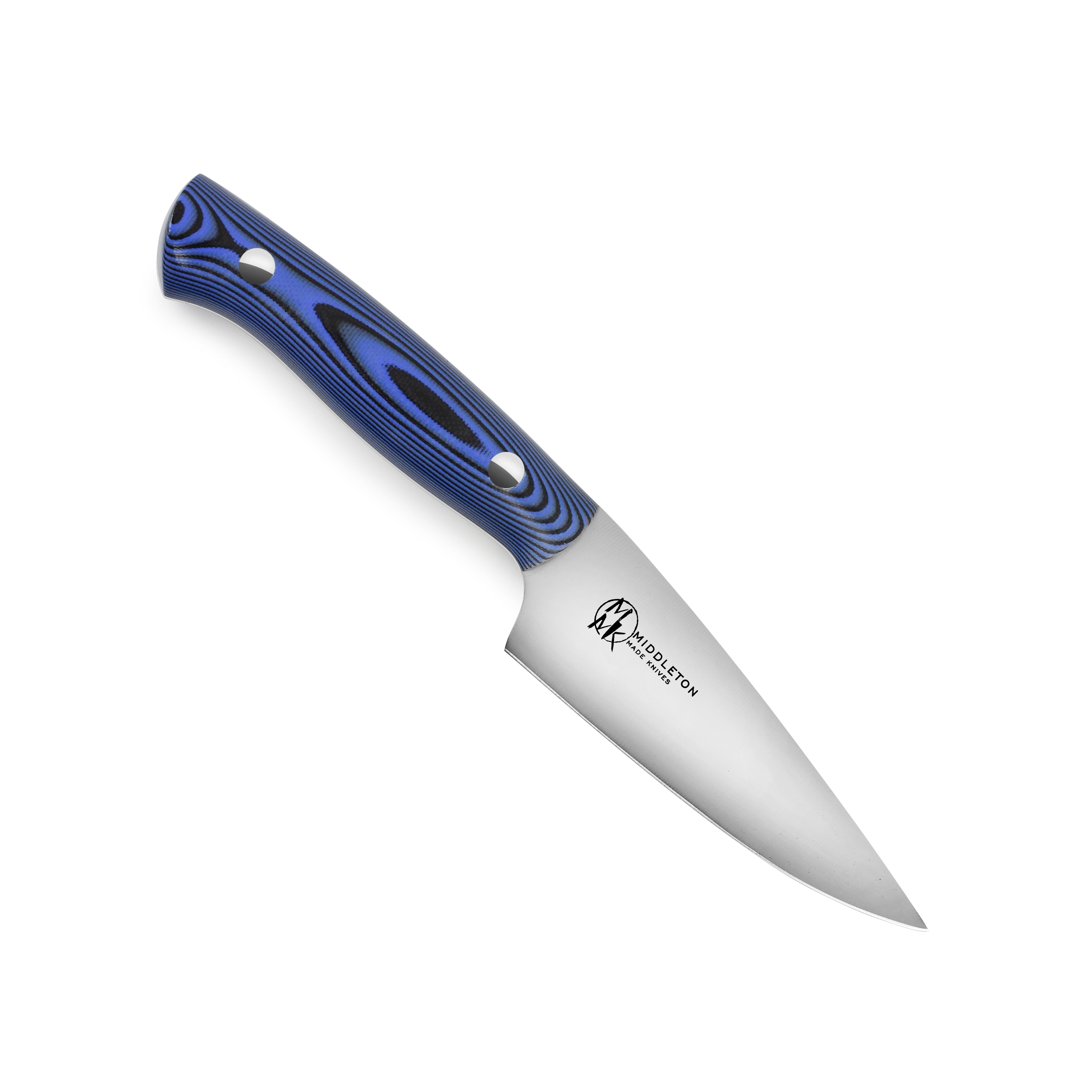 Close-up of Middleton Echo 4-inch paring knife showing sharp stainless steel blade and ergonomic handle