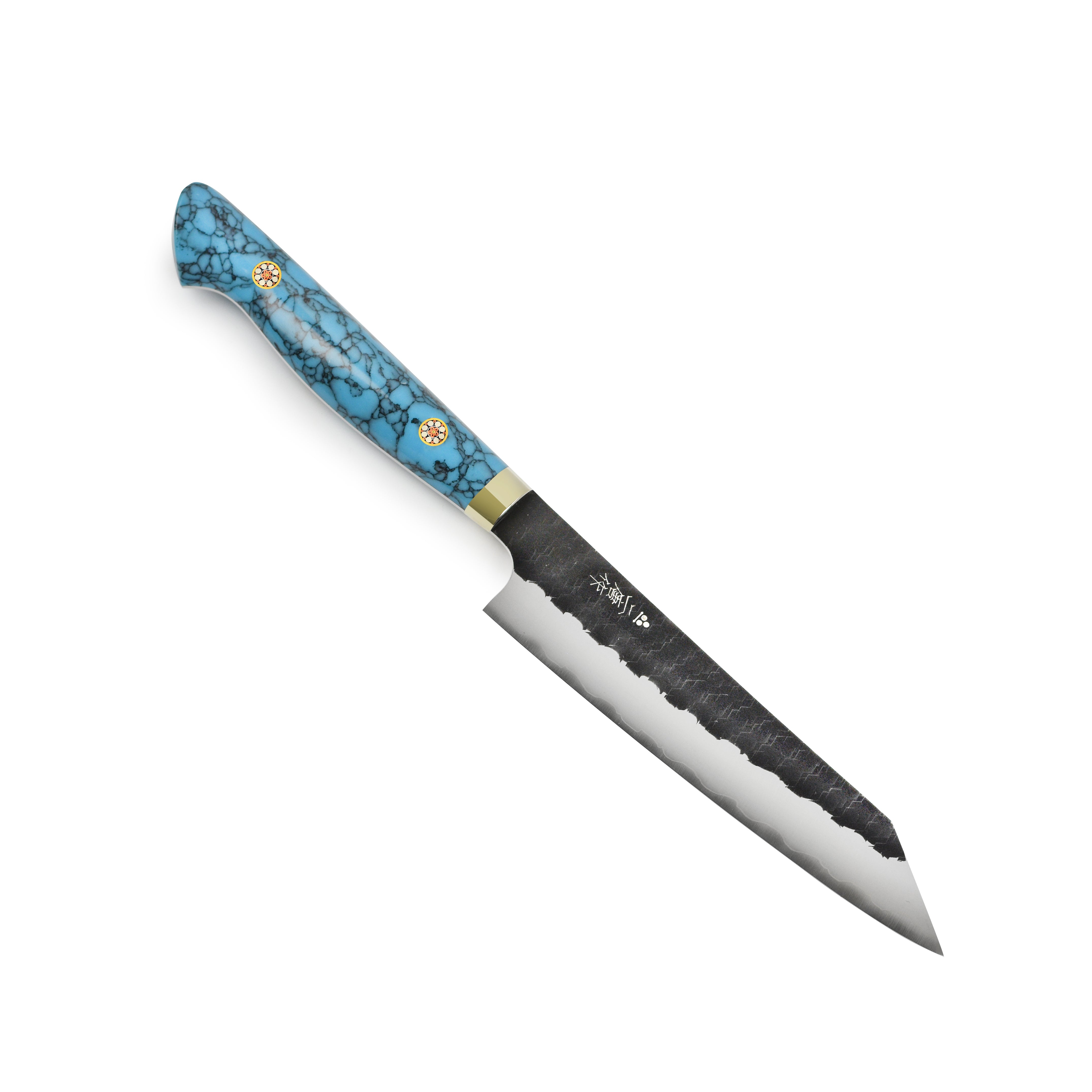 Japanese chef knife in use for slicing vegetables, showcasing precision and control