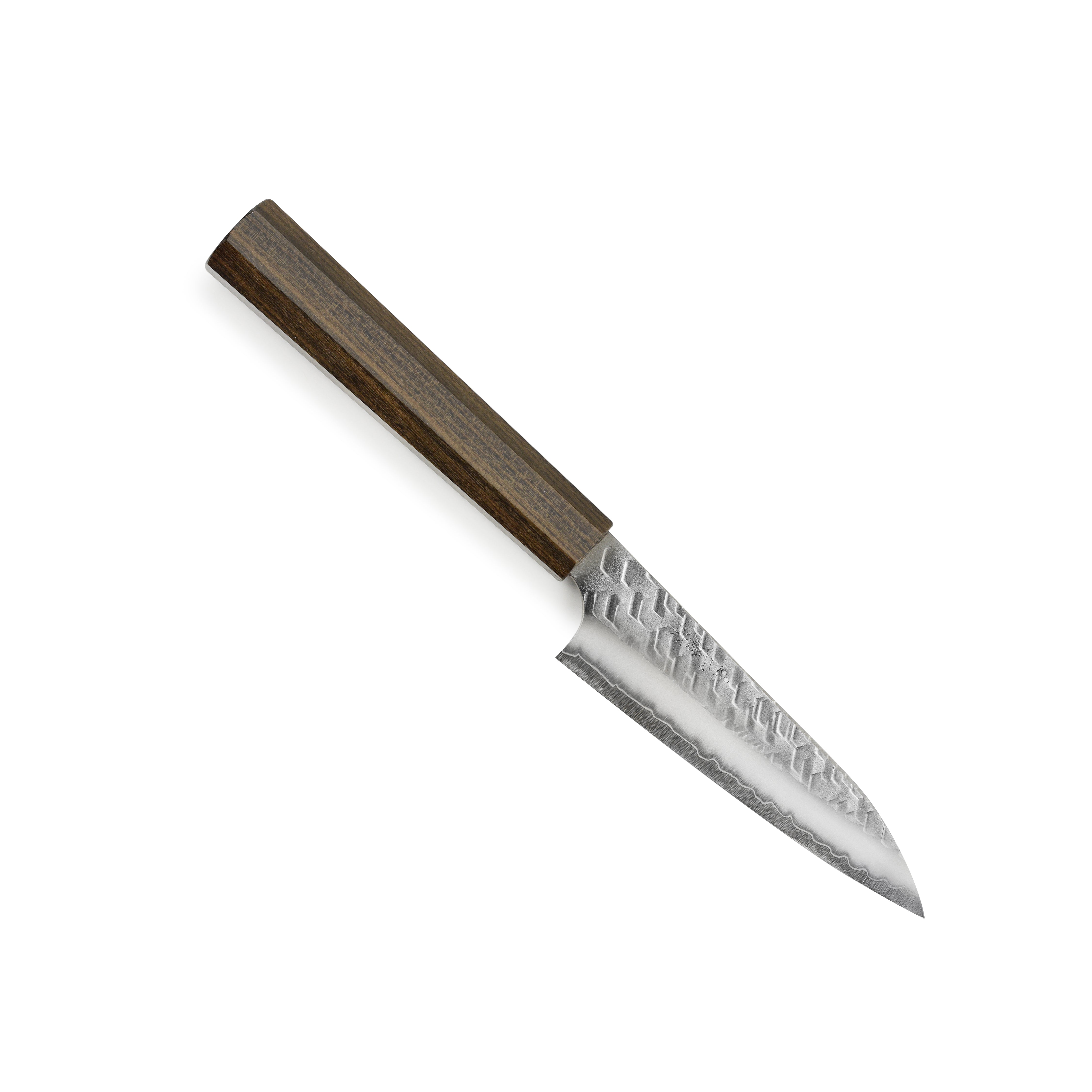 Nigara SG2 petty knife with hammered finish for detailed slicing