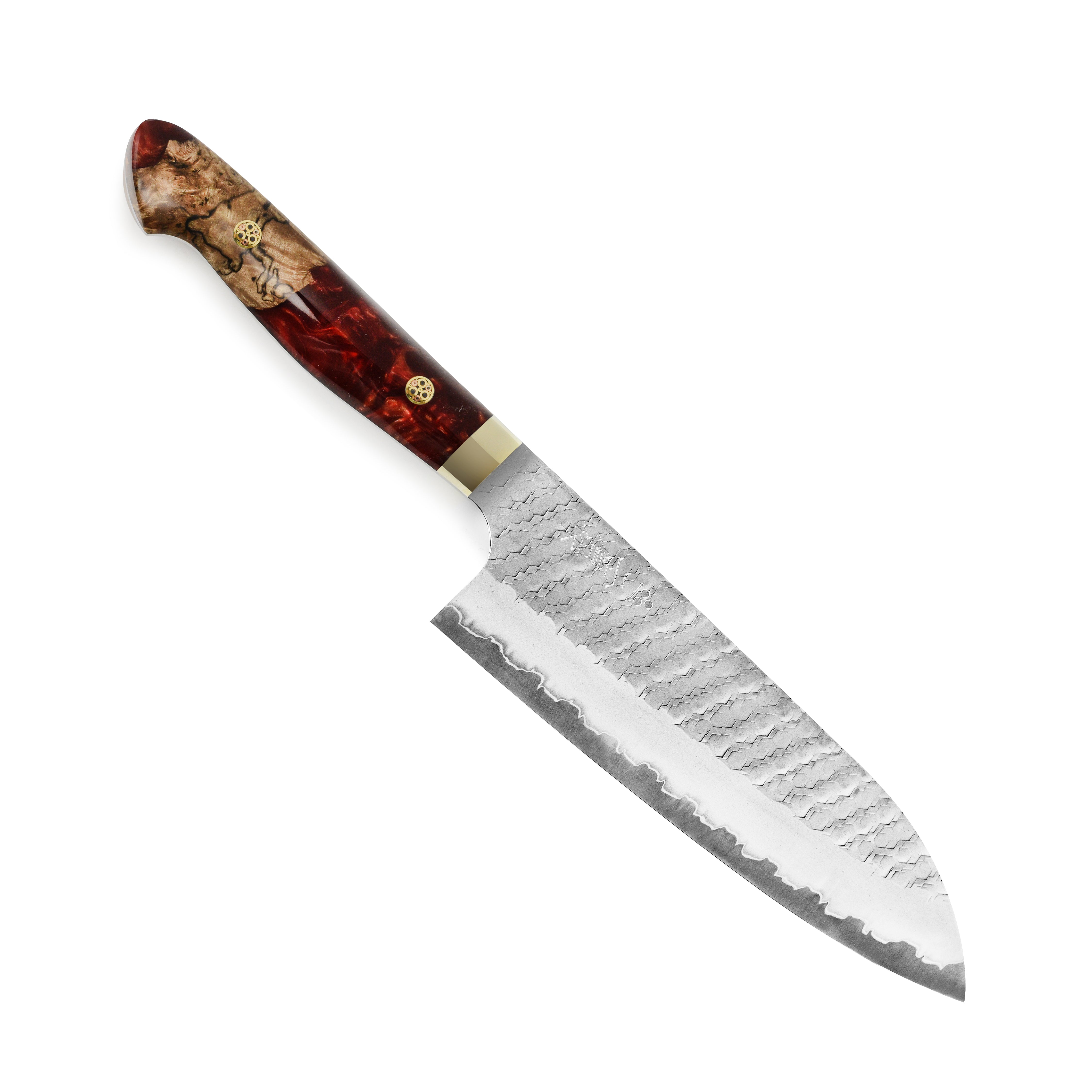 Chef slicing vegetables with the Japanese Santoku knife in a modern kitchen