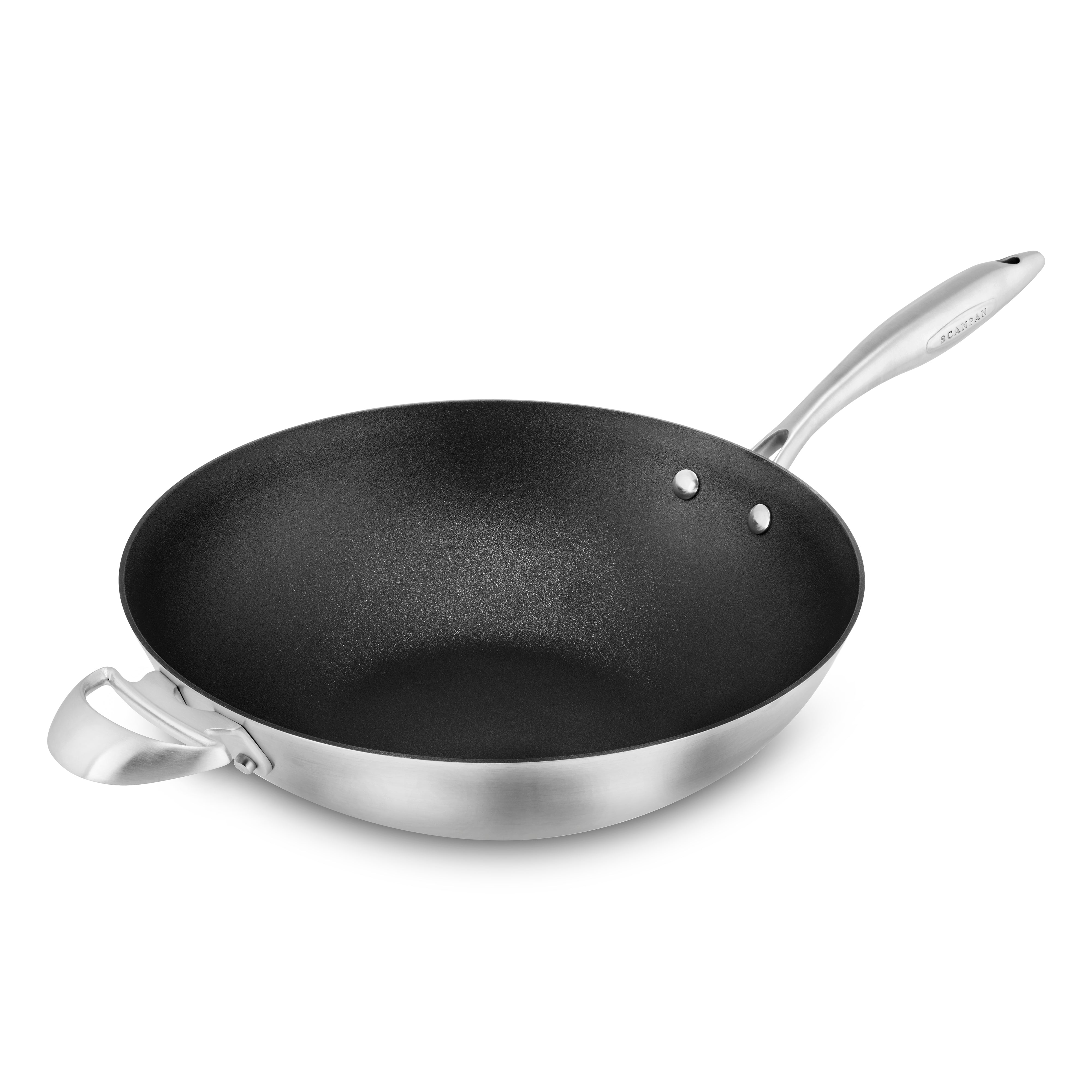 Castpan CX+ wok from a top angle, showcasing its durable nonstick surface.