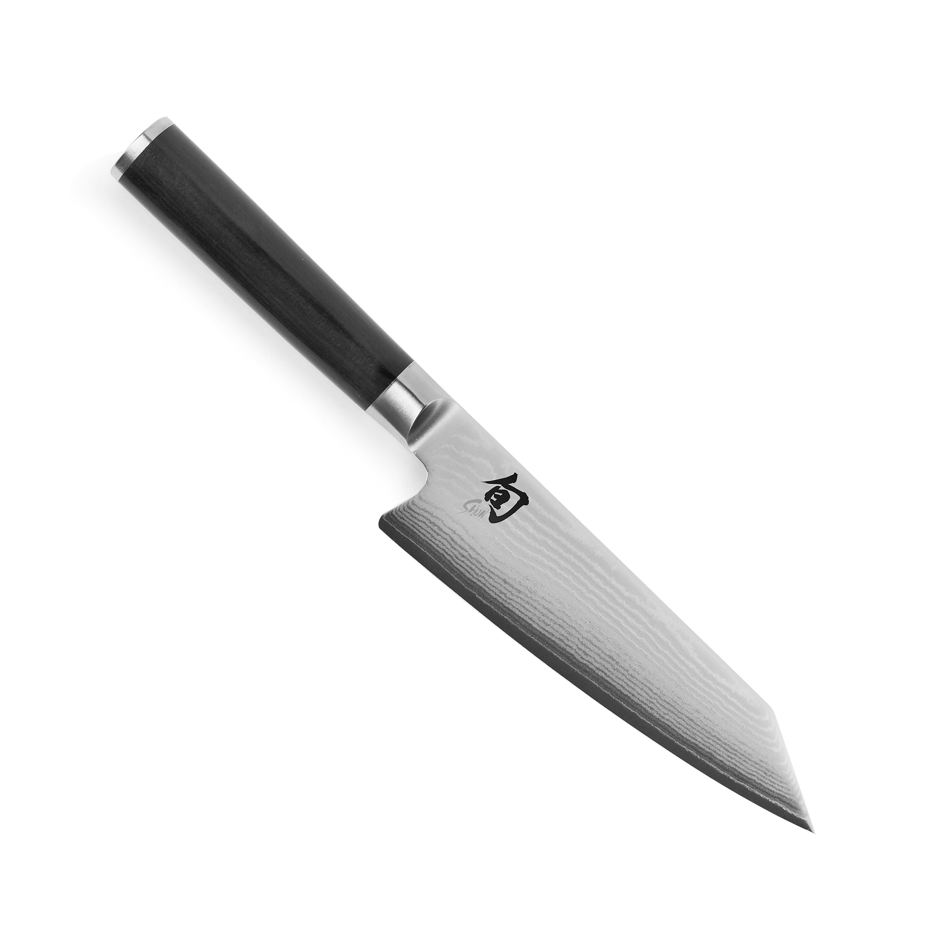 Premium 6-Inch Handcrafted Japanese Bunka Knife displayed on a wooden cutting board, ideal for culinary tasks.