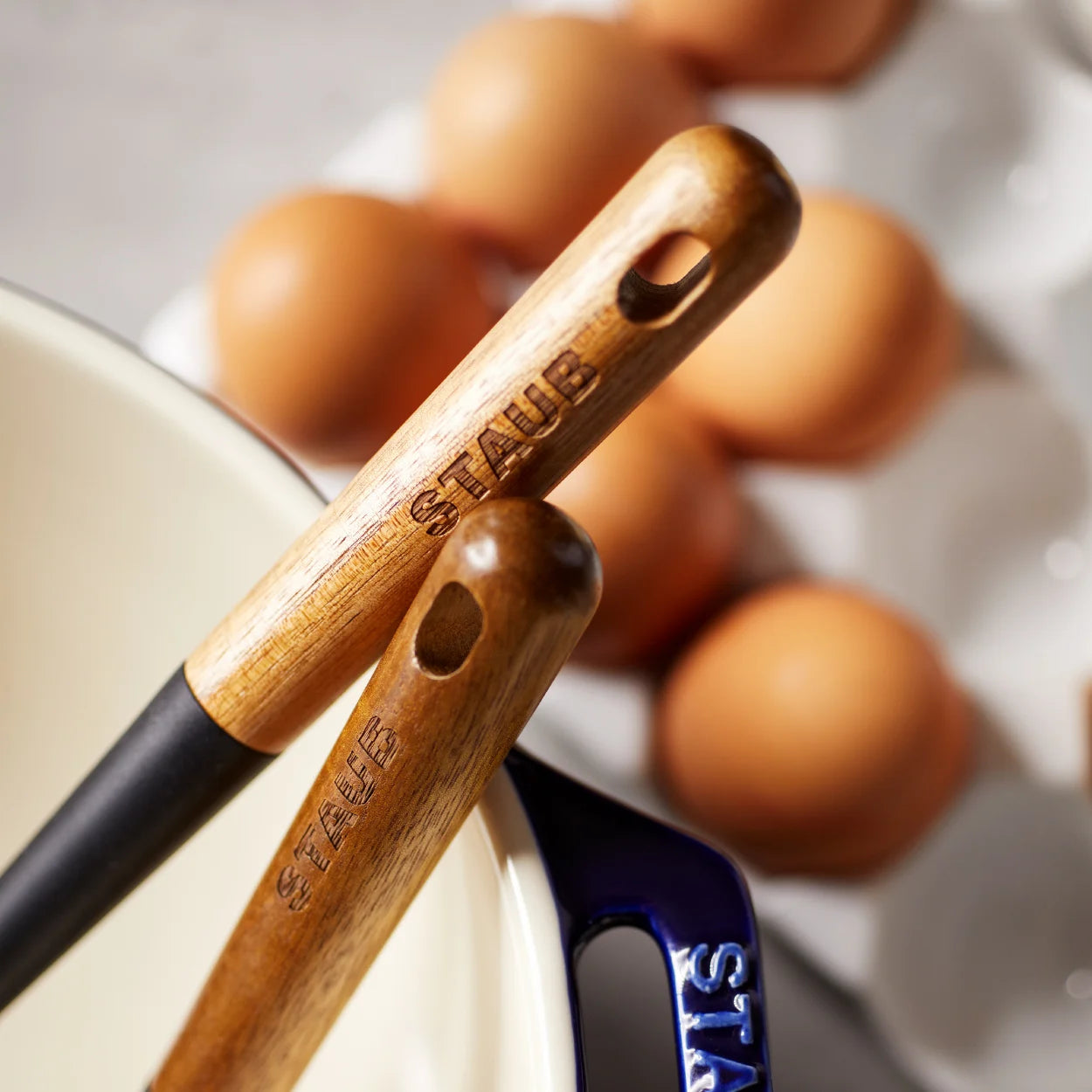 Elegant arrangement of the silicone tool set, highlighting the ergonomic handles and kitchen compatibility.