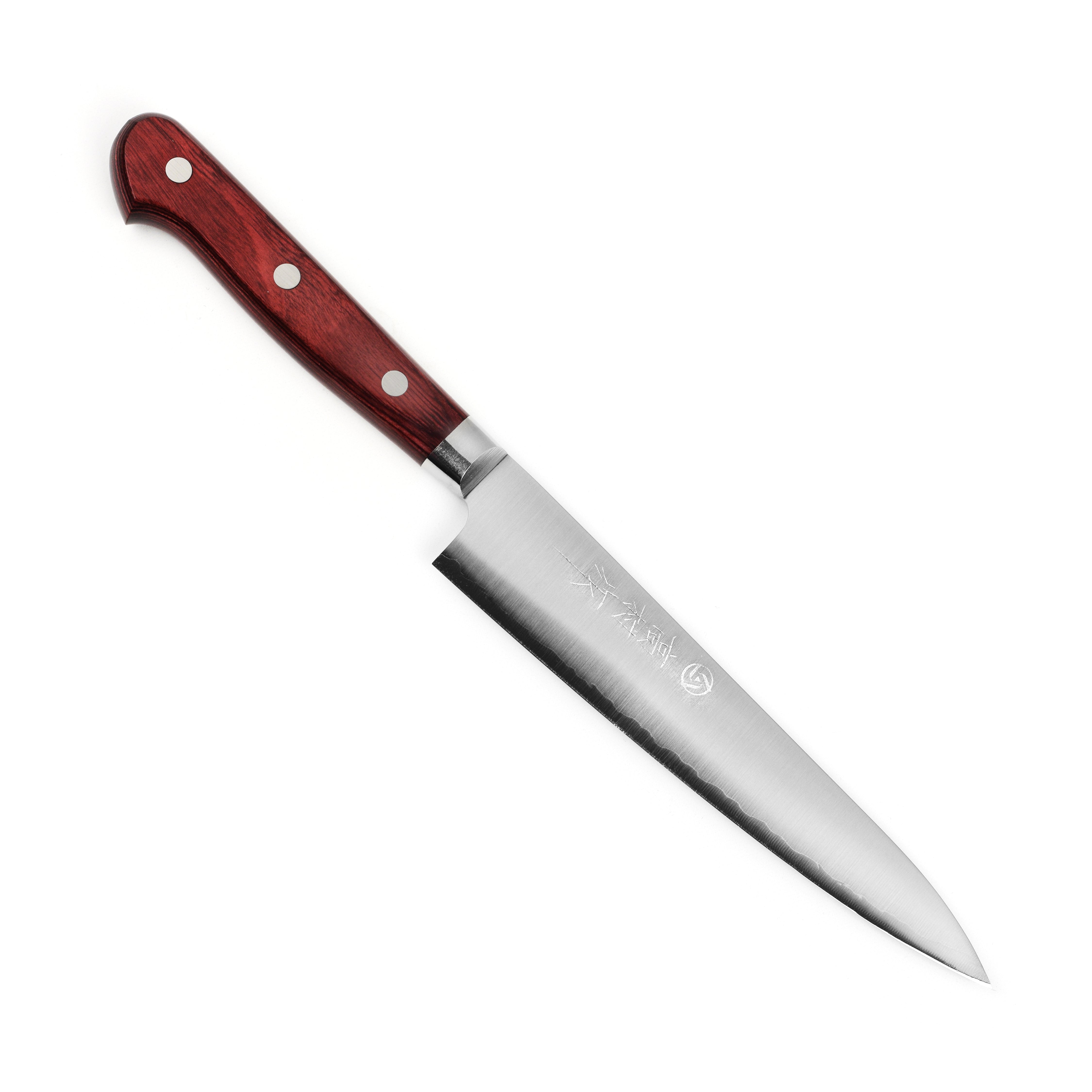 Takamura SG2 petty knife showcasing its sharp blade and ergonomic handle.