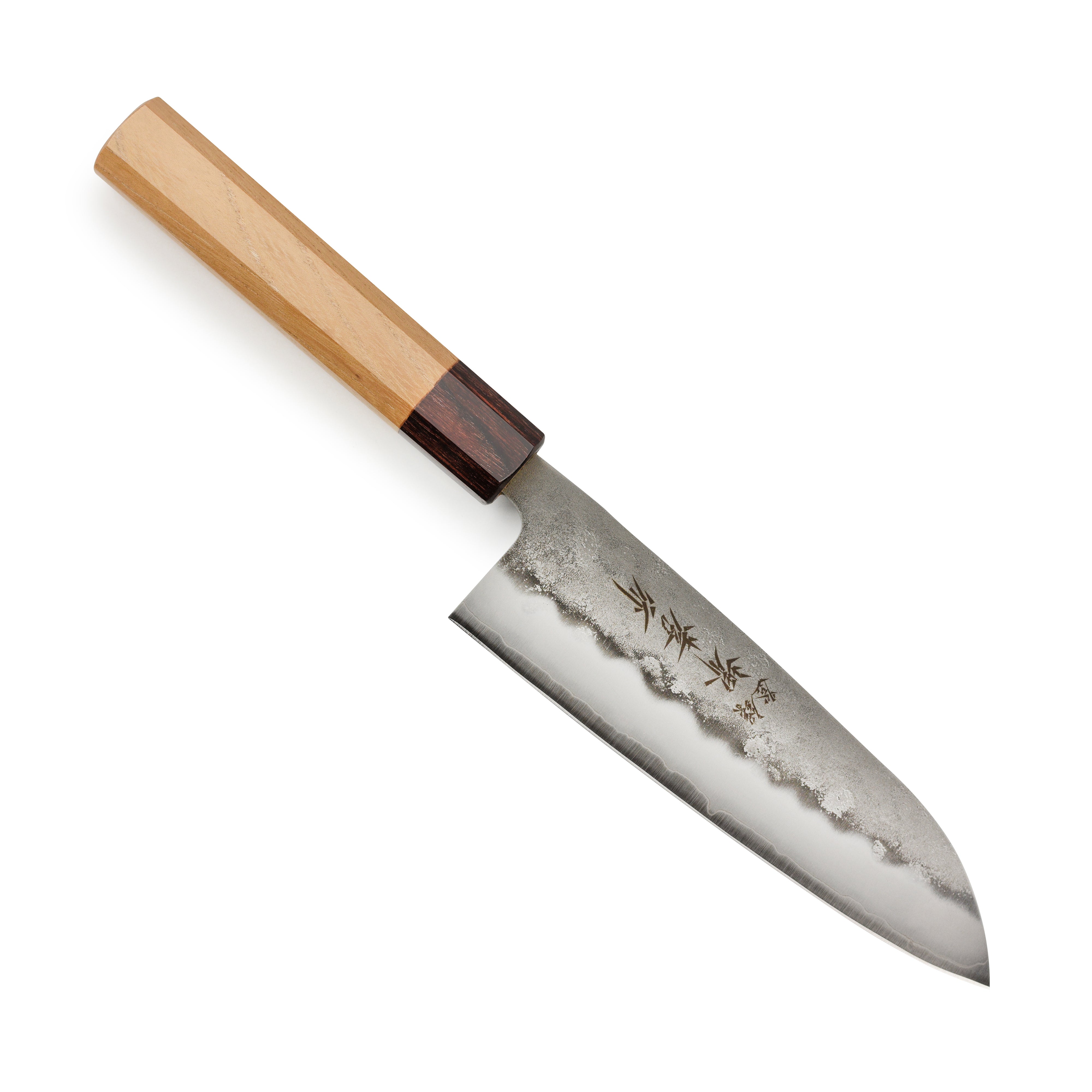 Takayuki Ginsan Nashiji 6.5 inch Santoku knife with detailed Nashiji finish