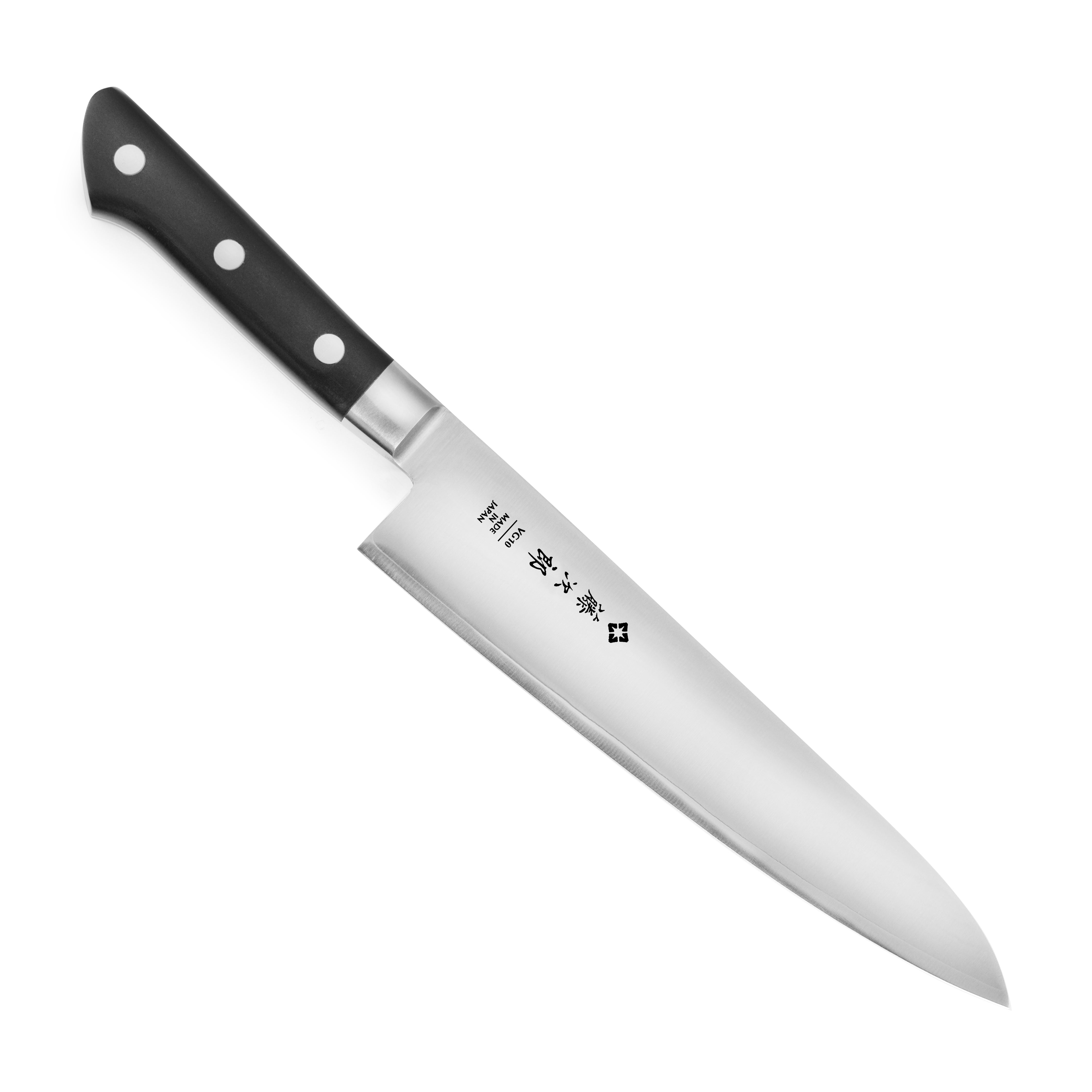 Chef slicing vegetables with the Tojiro Classic 8.25-inch Japanese knife in a modern kitchen
